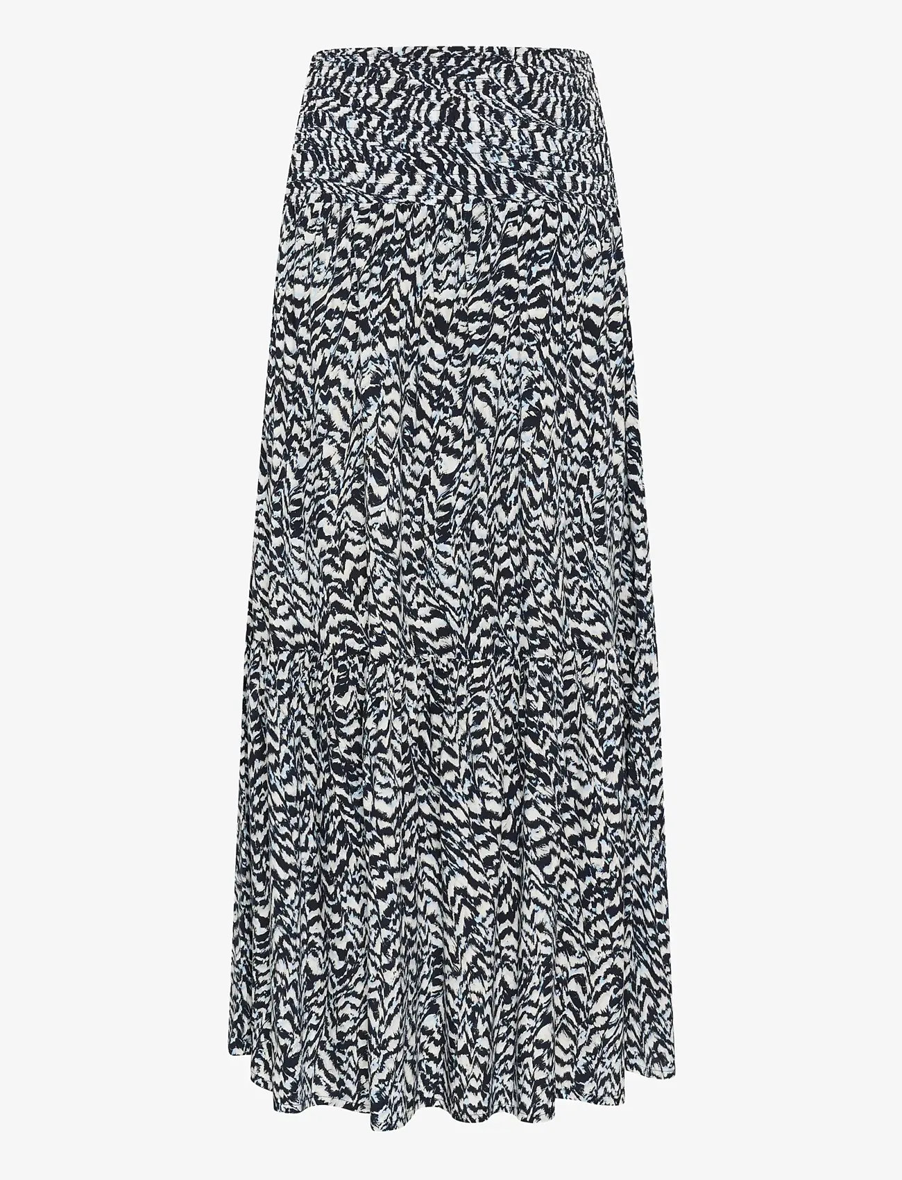 Kaffe - KAmaxi Smock Skirt - maxi röcke - blue / white graphic print - 2