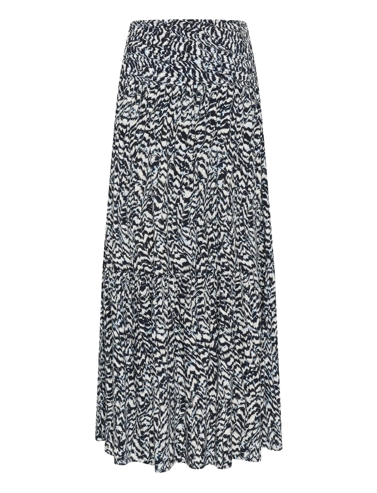 Kaffe - KAmaxi Smock Skirt - blue / white graphic print - 2
