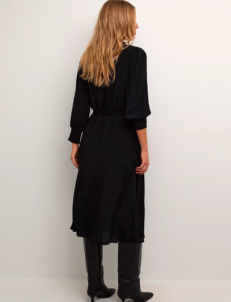 Kaffe - KAemine Oline Dress - skjortklänningar - black deep - 3