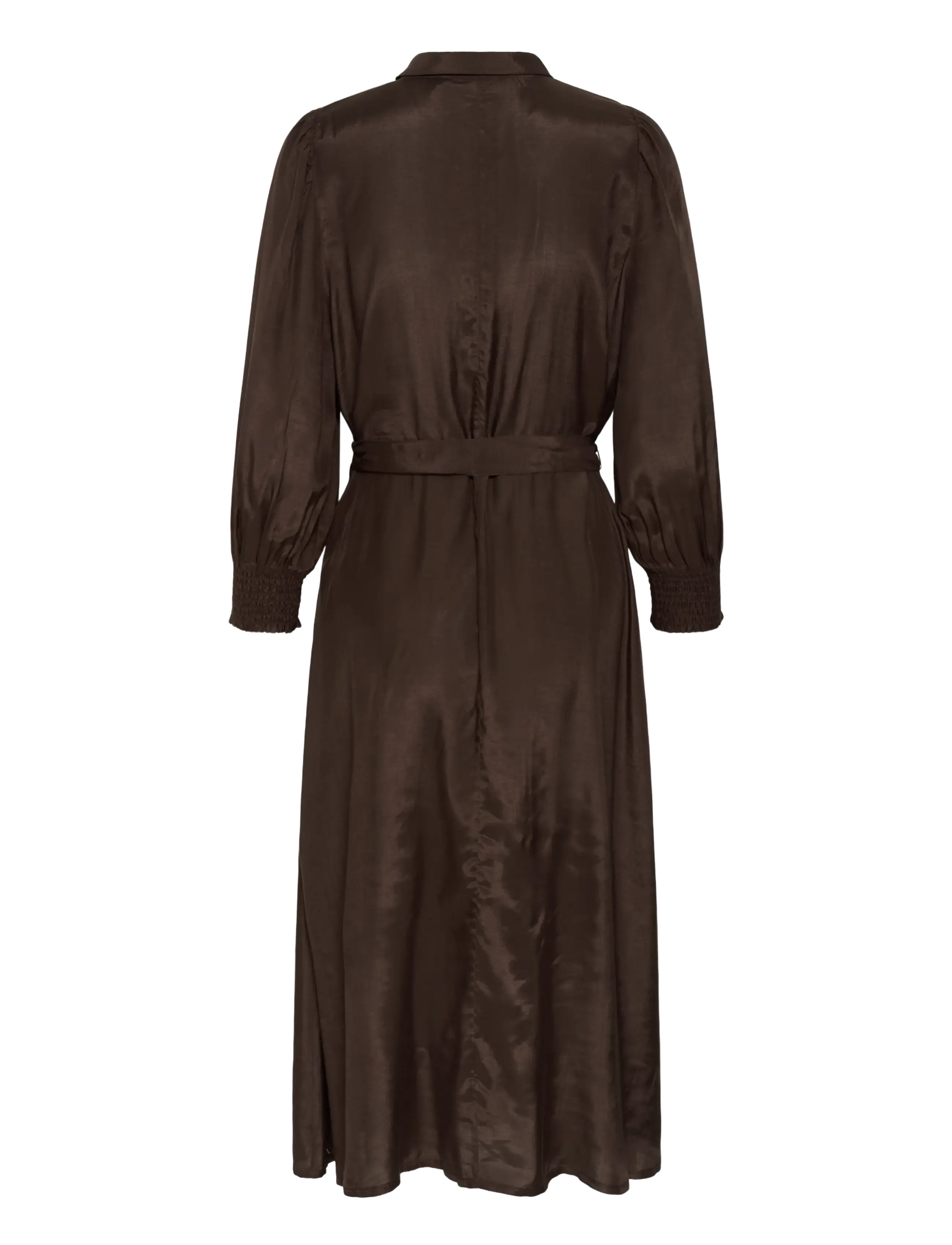 Kaffe - KAemine Oline Dress - skjortklänningar - coffee bean - 1