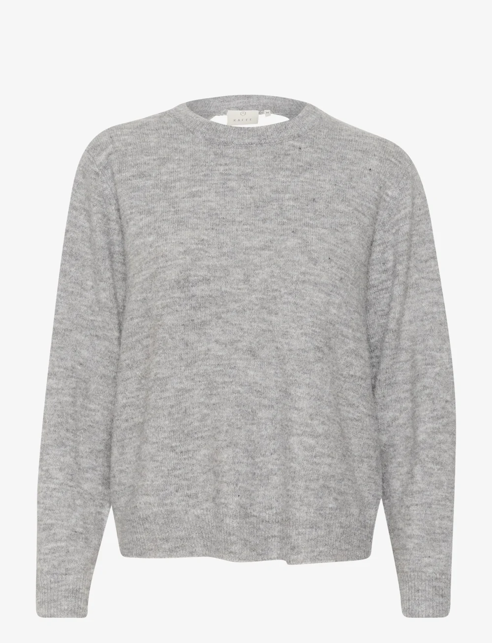 Kaffe - KAmalene Open Back Pullover - striktrøjer - grey melange - 1