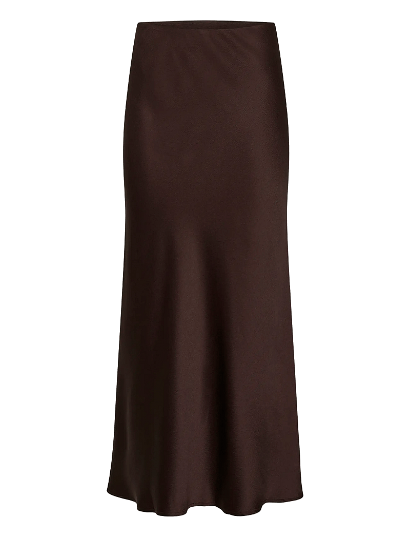Kaffe - KAlotte Skirt - satiinist seelikud - coffee bean - 1