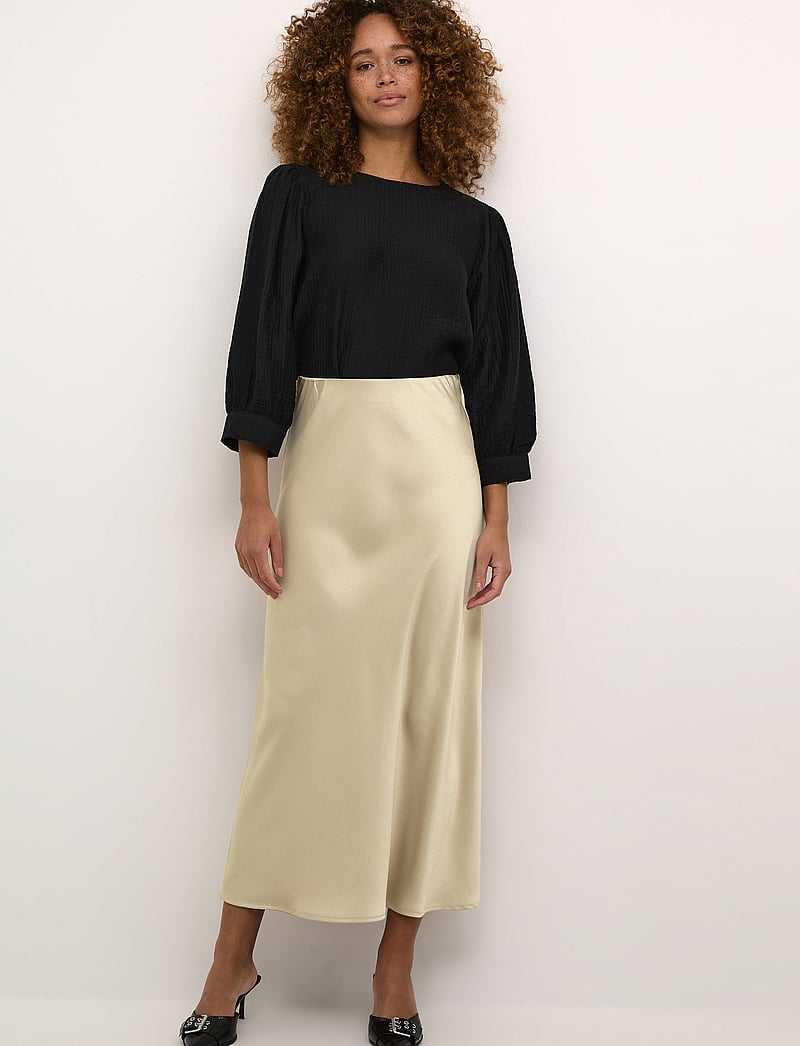 Kaffe - KAlotte Skirt - satinnederdele - feather gray cc. - 3