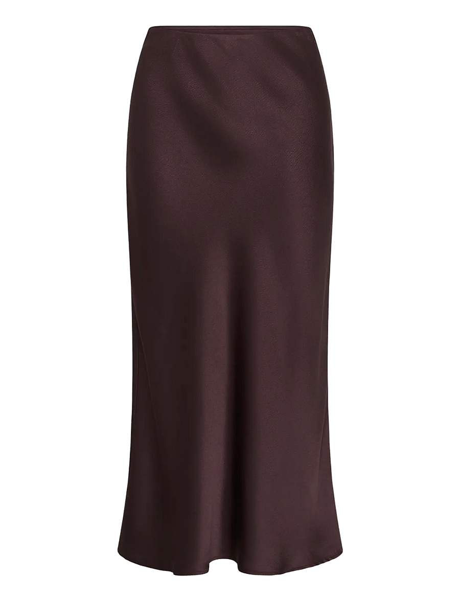 Kaffe - KAlotte Skirt - satiinseelikud - fudge - 0