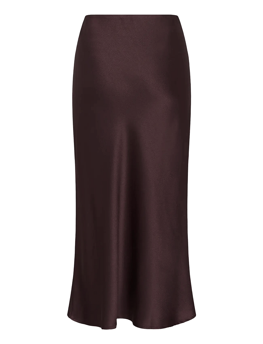 Kaffe - KAlotte Skirt - satiinseelikud - fudge - 1