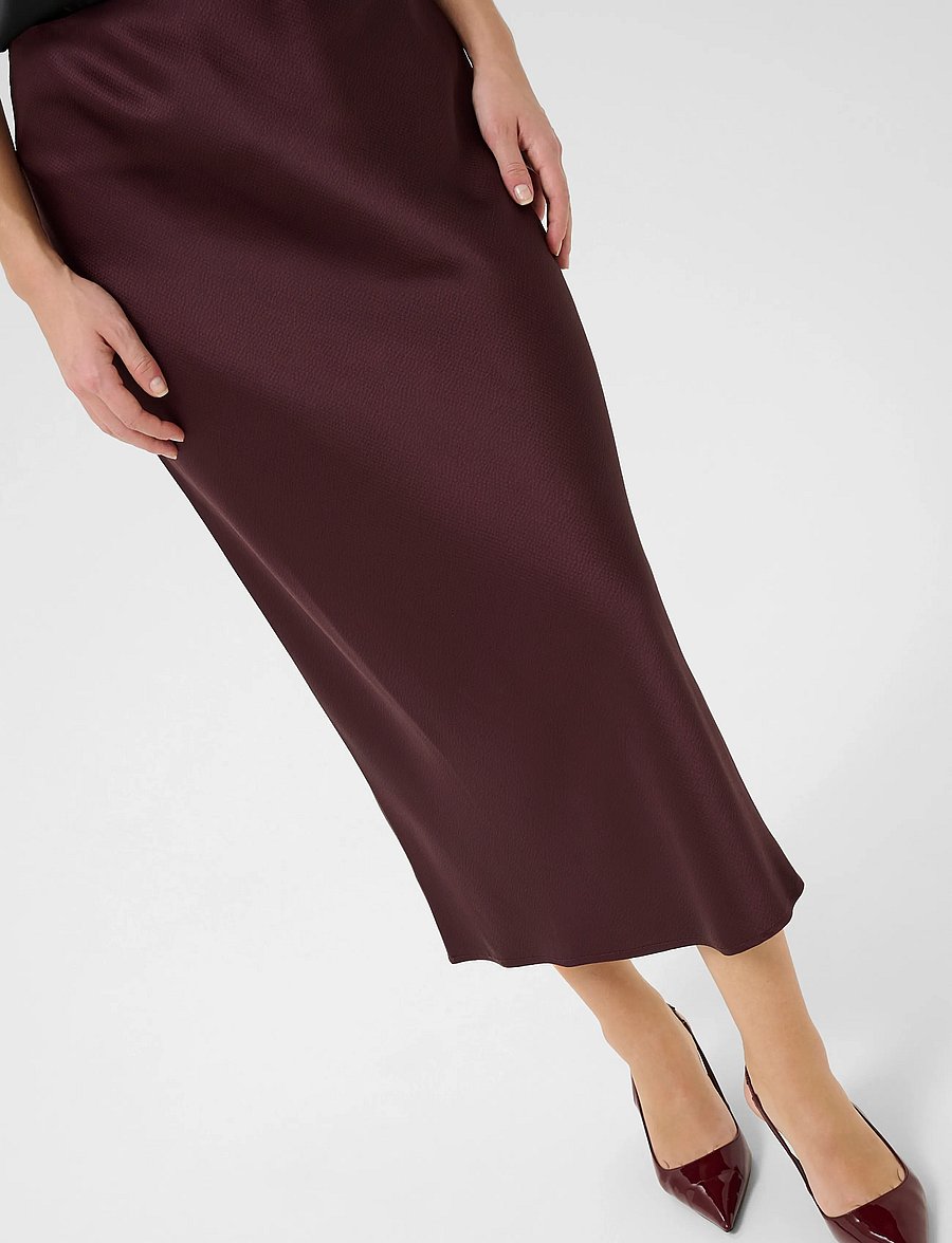 Kaffe - KAlotte Skirt - satiinseelikud - fudge - 5