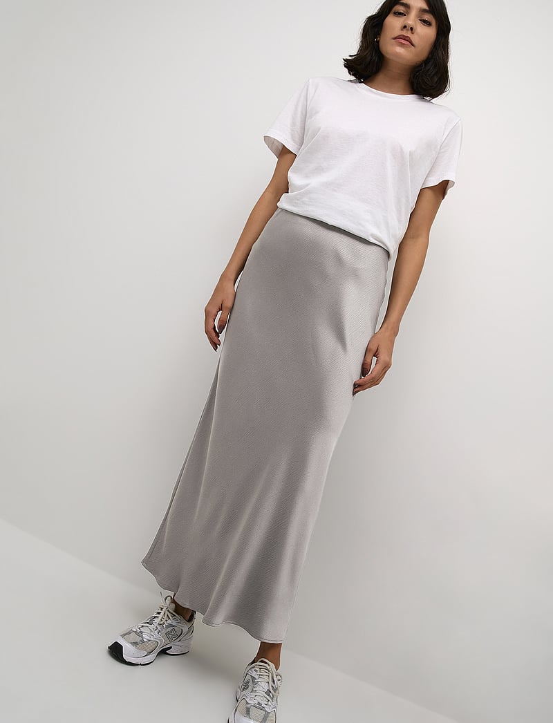Kaffe - KAlotte Skirt - satinkjolar - steeple gray - 5