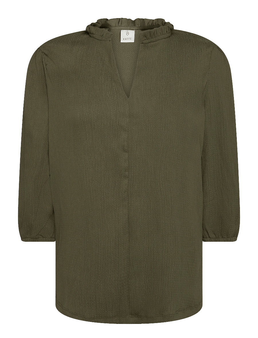 Kaffe - KAkatrine Blouse - blusar med trekvartsärmar - grape leaf - 0