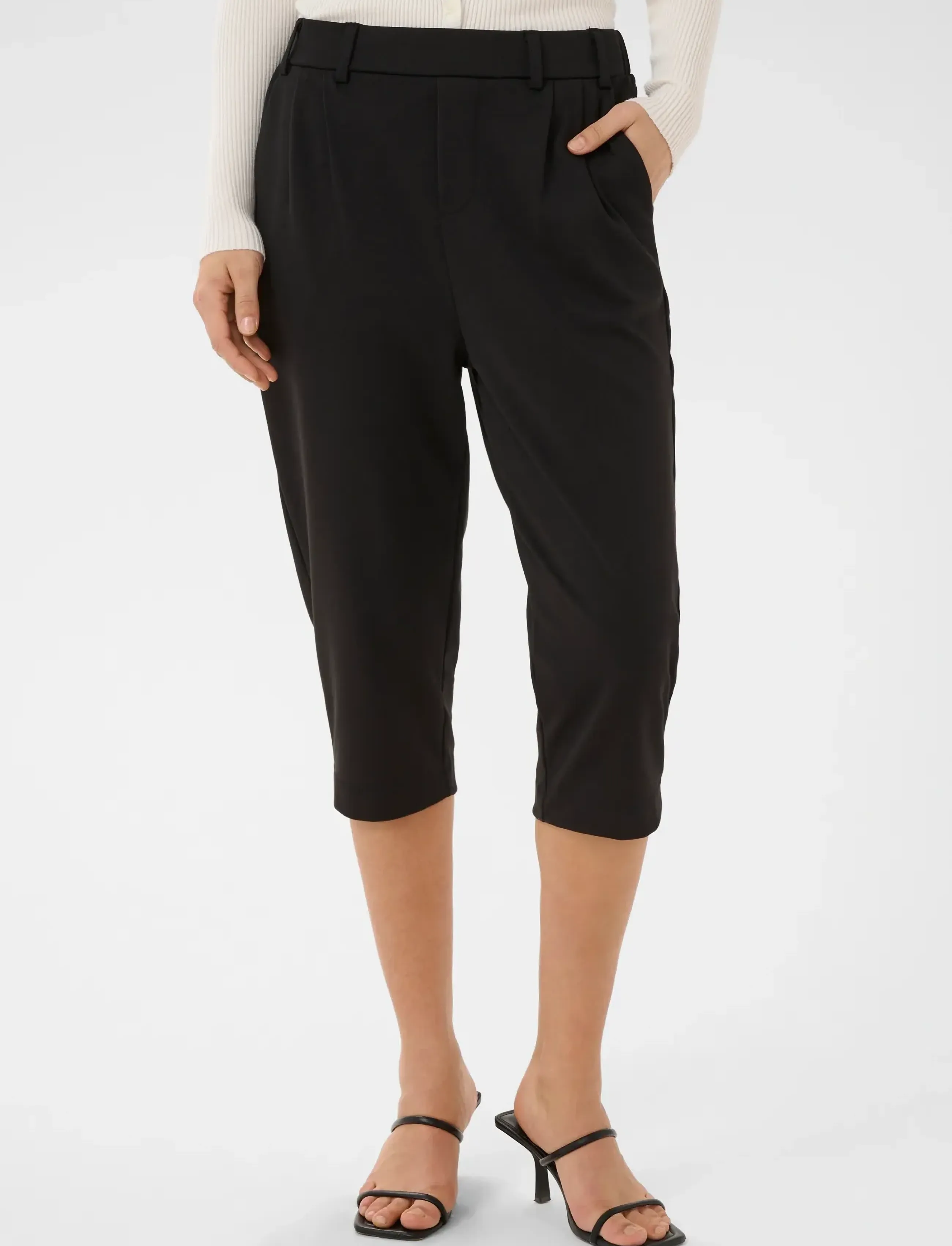 Kaffe KAjenny Capri Pants - Transitional Layering - BLACK DEEP / black