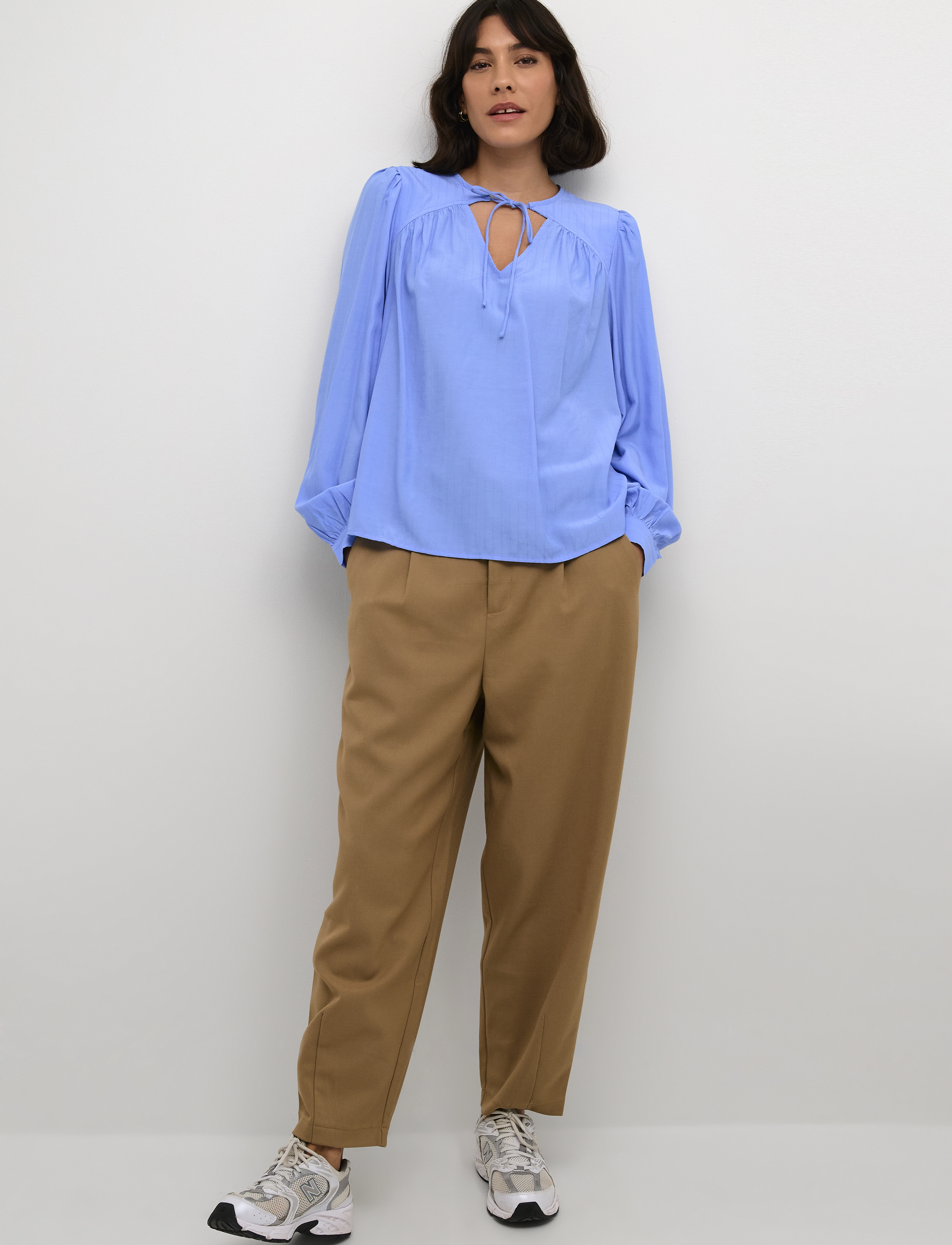 Kaffe - KAbarbara Blouse - långärmade blusar - vista blue - 3