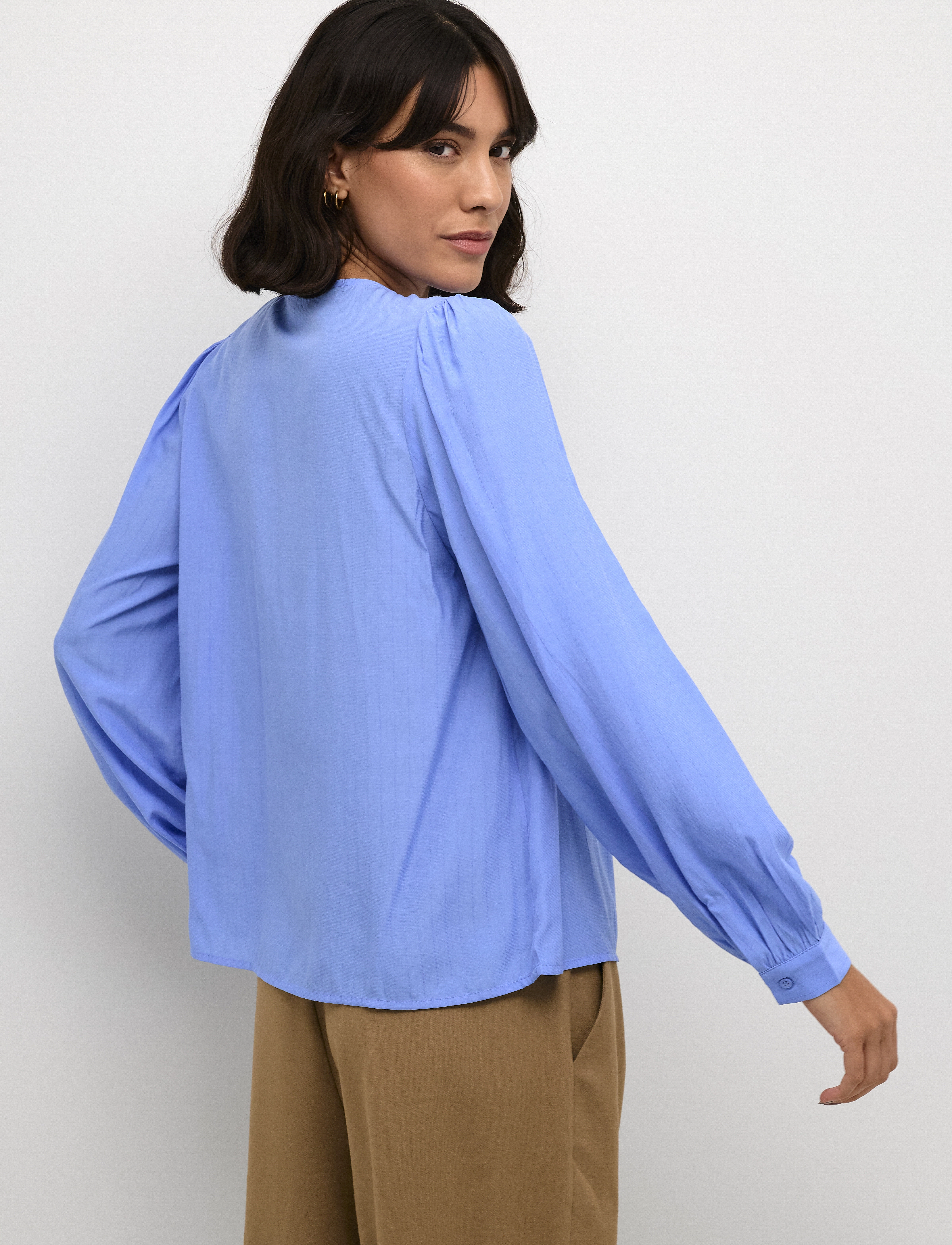 Kaffe - KAbarbara Blouse - långärmade blusar - vista blue - 4