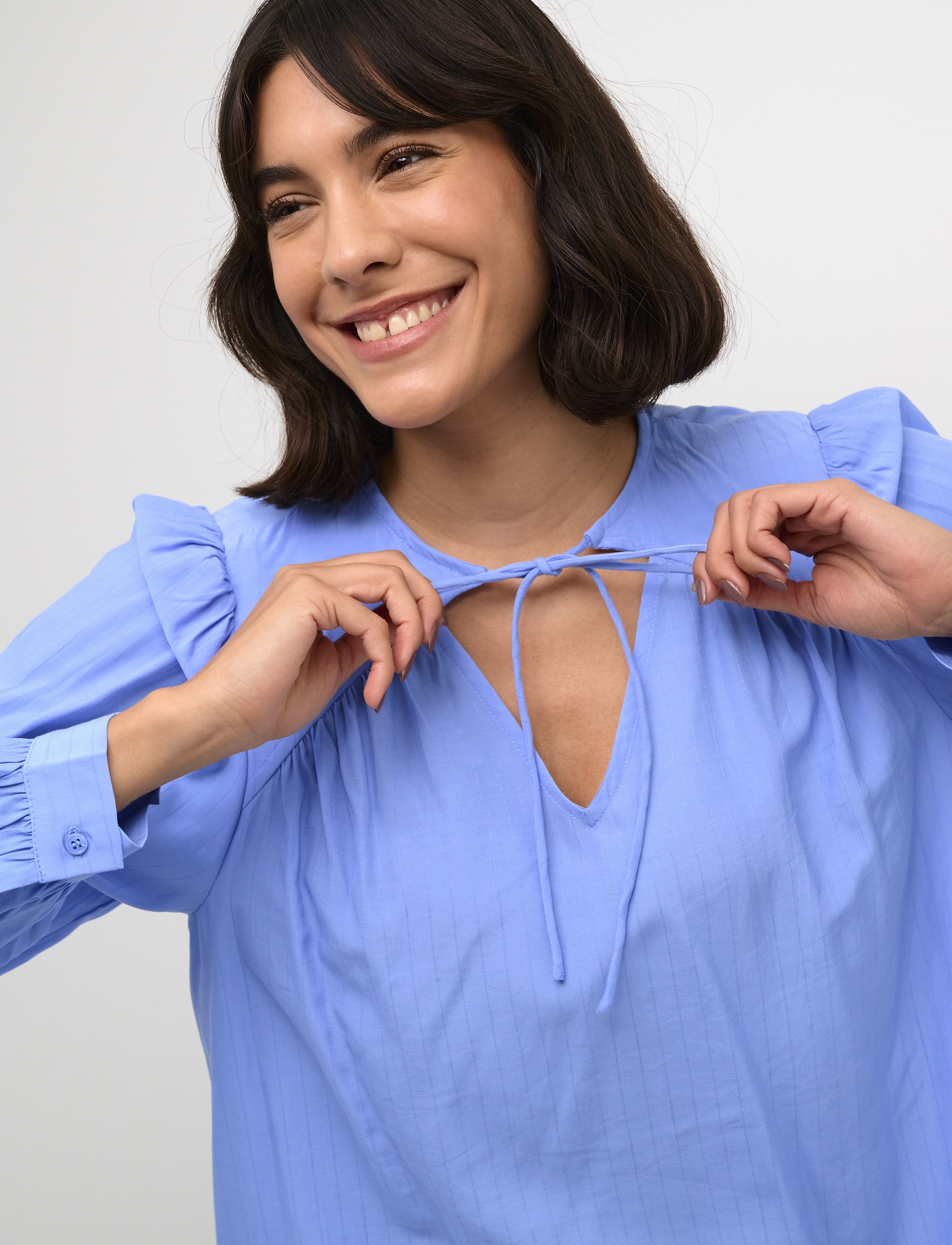 Kaffe - KAbarbara Blouse - långärmade blusar - vista blue - 5