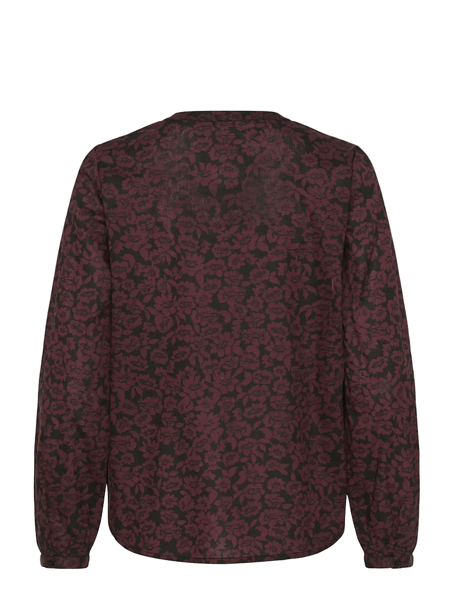 Kaffe - KAbeathe Blouse - langärmelige blusen - fudge/black flower print - 2