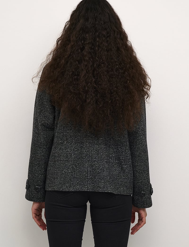 Kaffe - KAfabiola Short Jacket - frühlingsjacken - black/grey check - 4