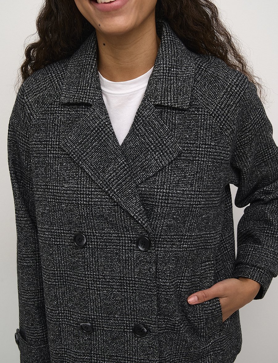 Kaffe - KAfabiola Short Jacket - pavasarinės striukės - black/grey check - 5