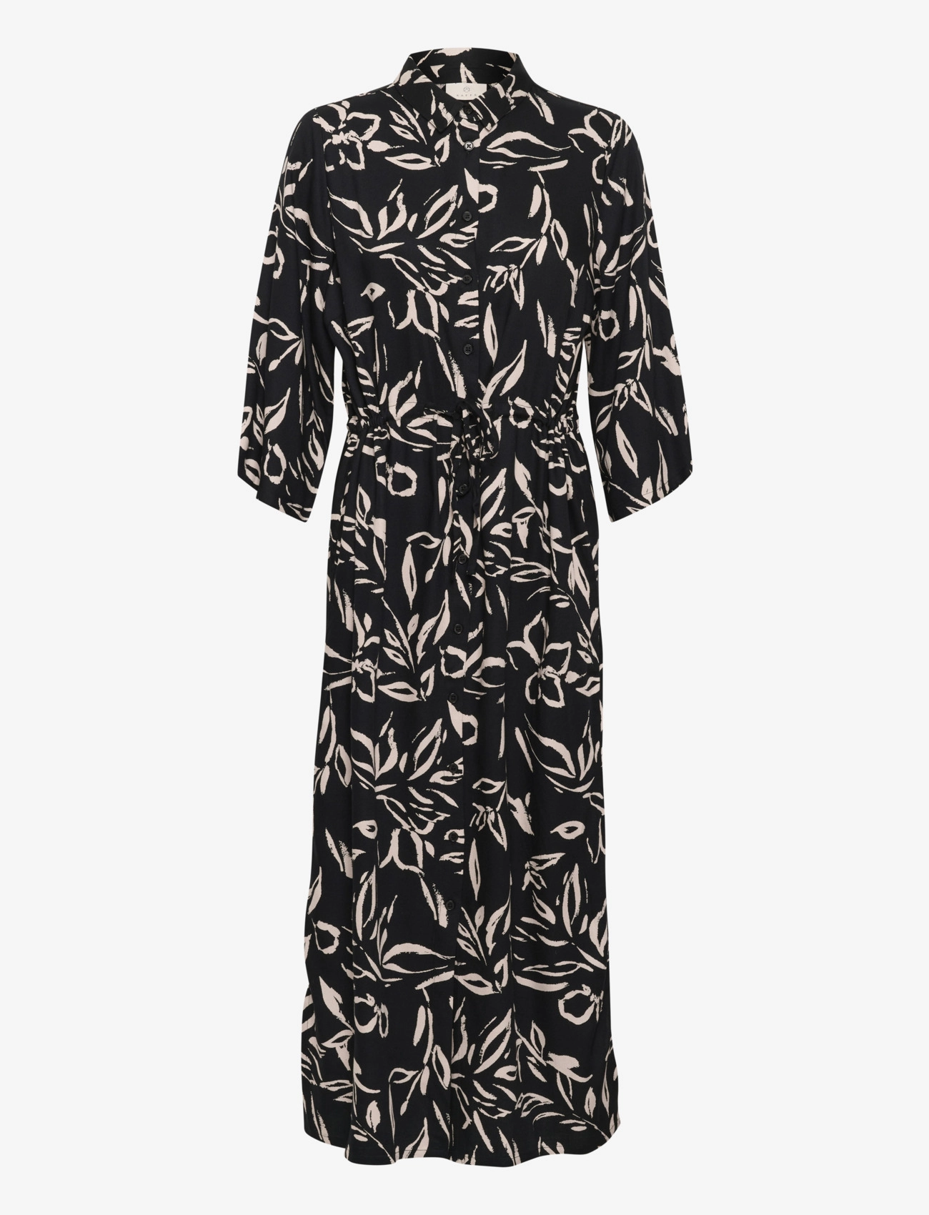 Kaffe - KAforrest Shirt Dress - black/sand painted flower - 1