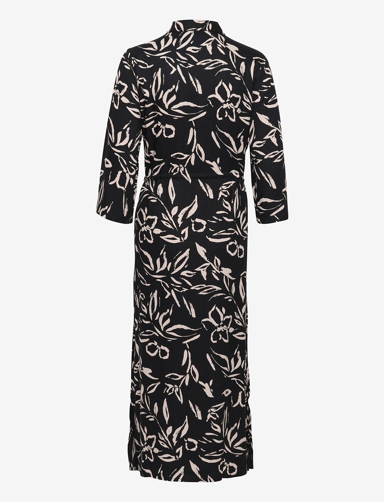 Kaffe - KAforrest Shirt Dress - skjortklänningar - black/sand painted flower - 2