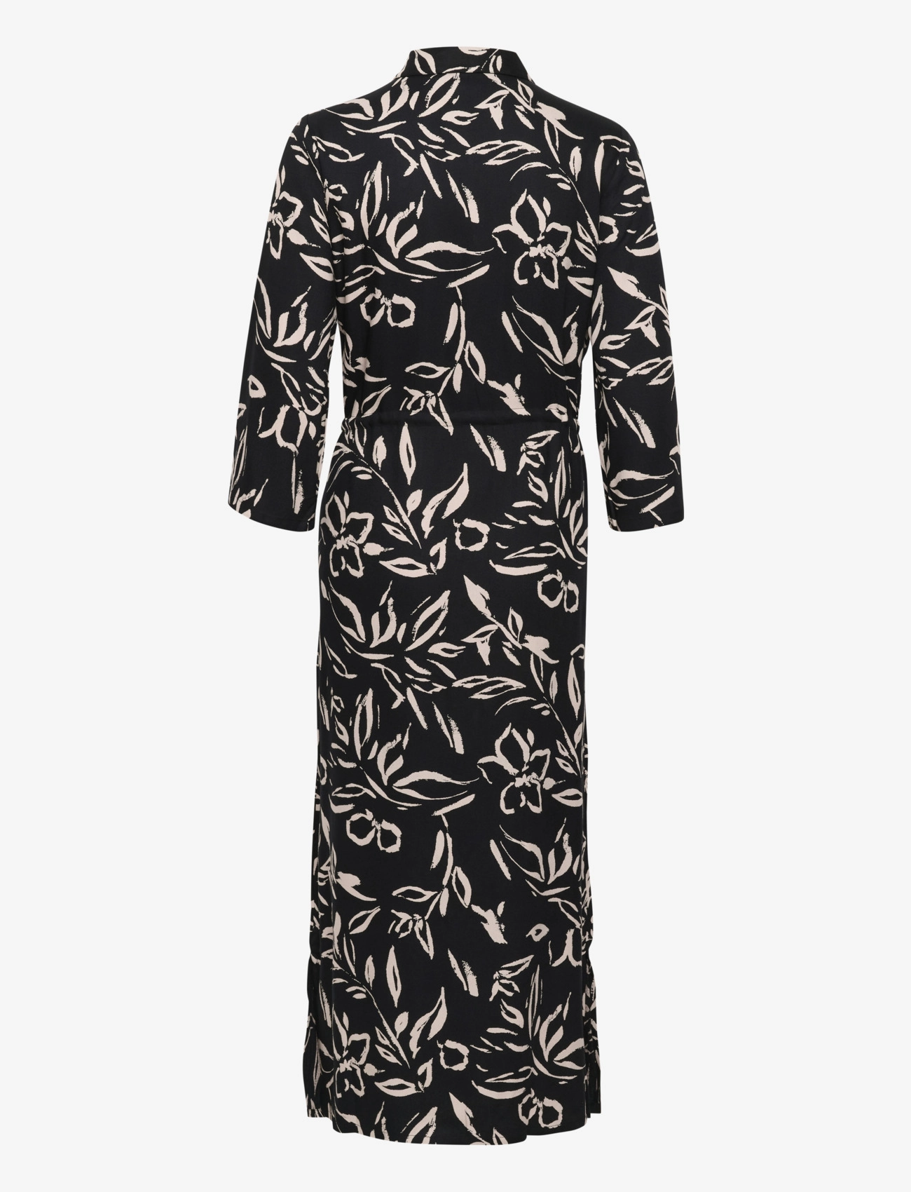 Kaffe - KAforrest Shirt Dress - black/sand painted flower - 2