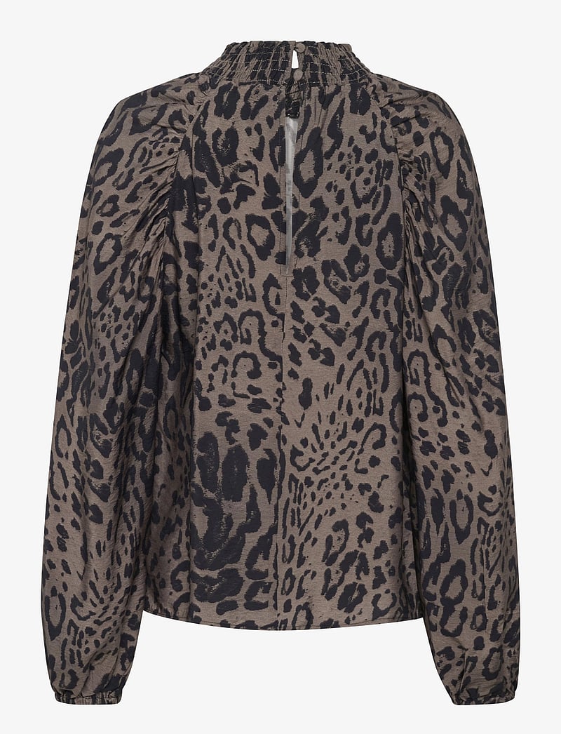 Kaffe - KAjemma Blouse - långärmade blusar - major brown/black leopard - 2