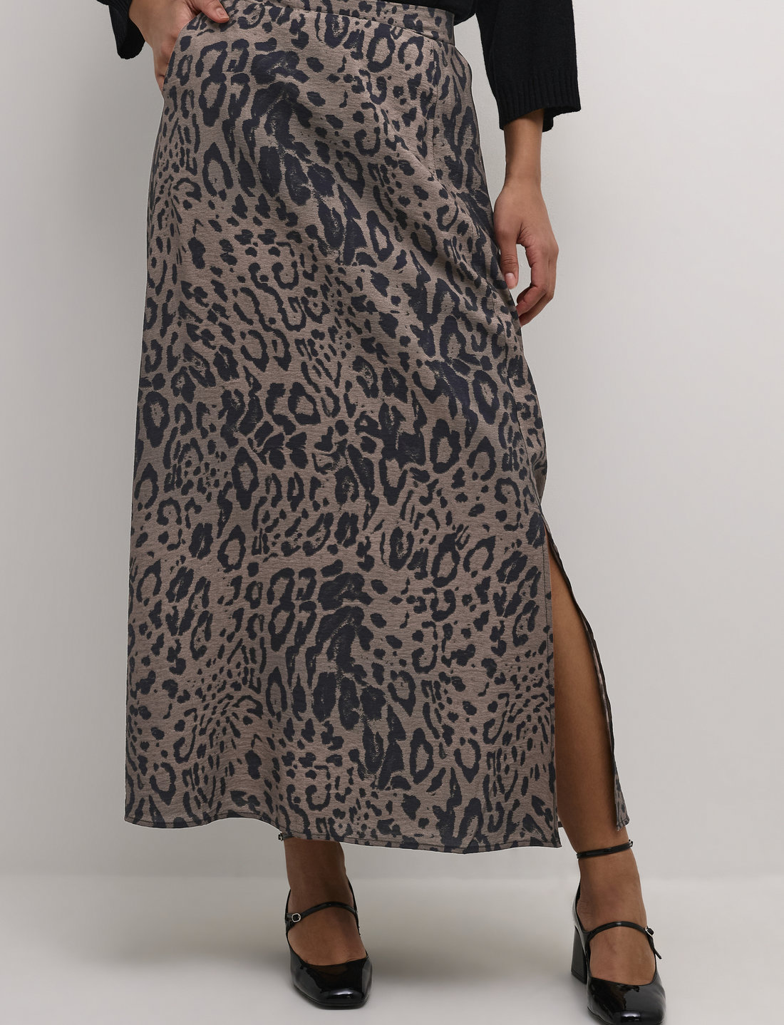 Kaffe - KAjemma Skirt - maxikjolar - major brown/black leopard - 0