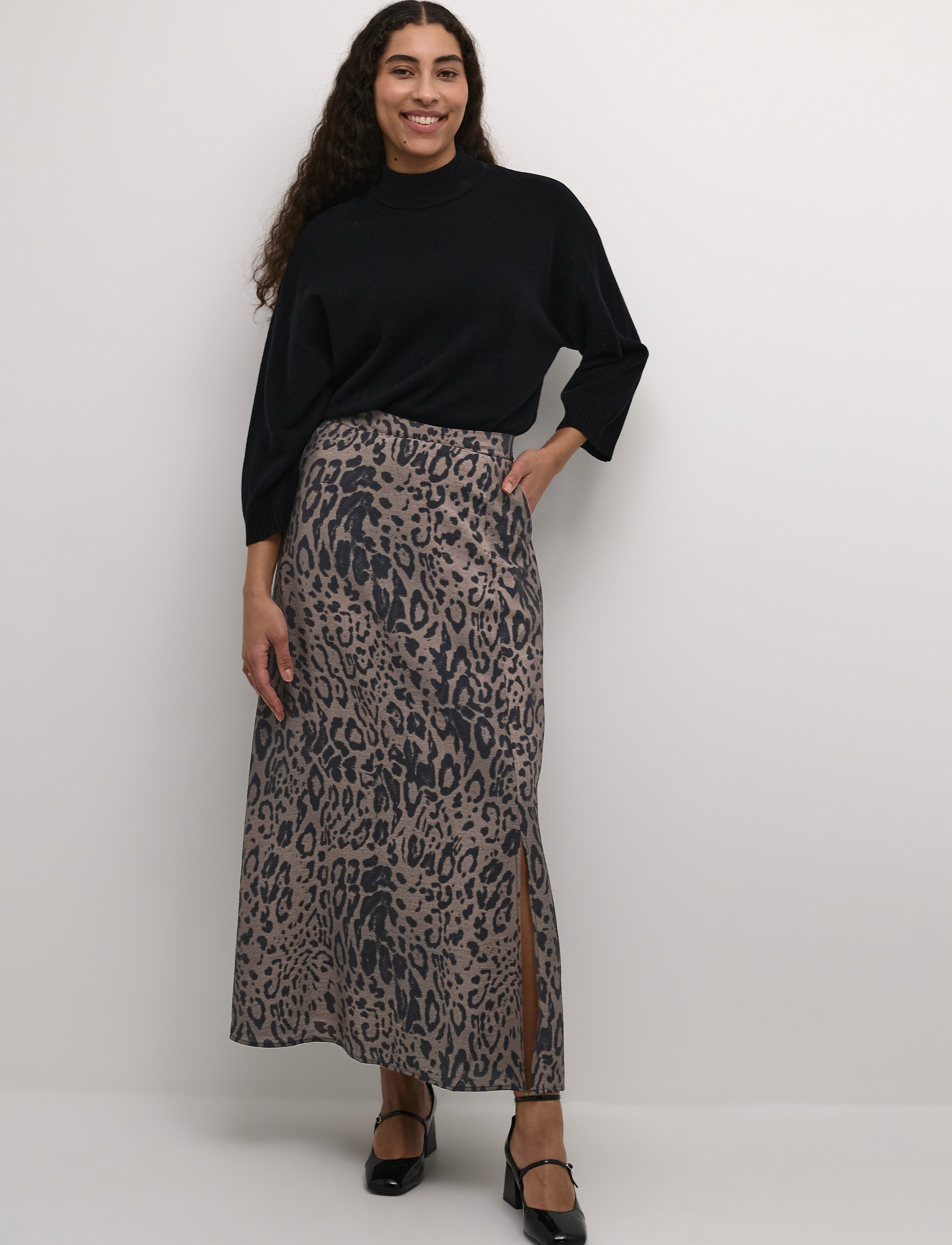 Kaffe - KAjemma Skirt - maxikjolar - major brown/black leopard - 4