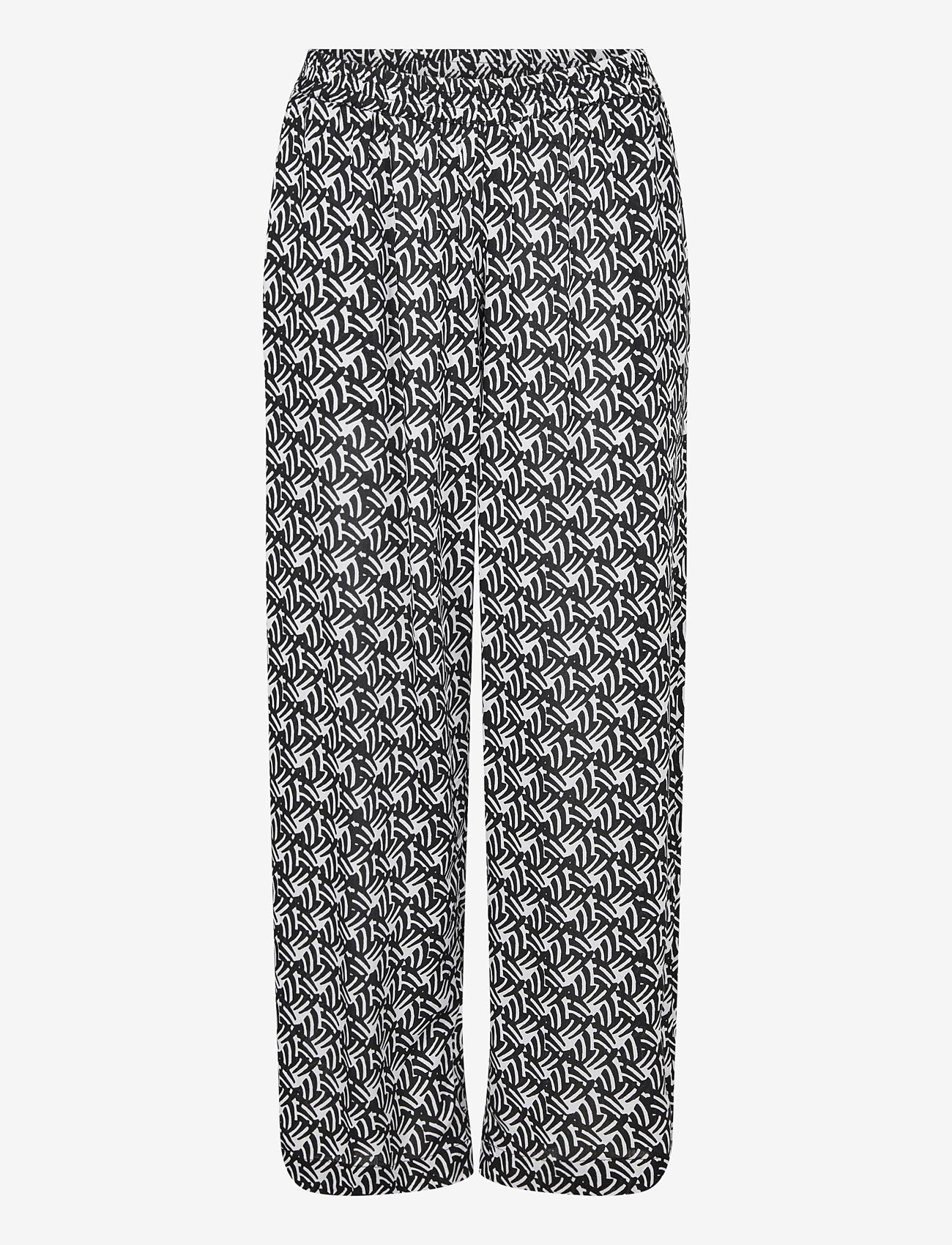 Kaffe - KAsanne Pants - culottes copy - black/moonstruck retro print - 0