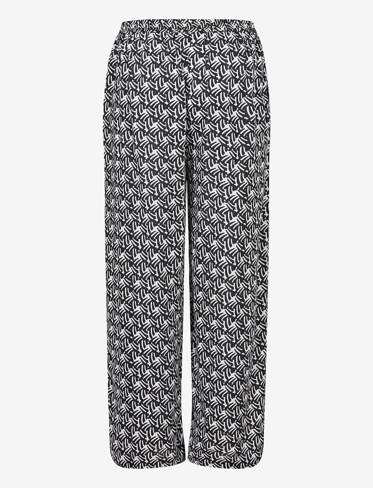 Kaffe - KAsanne Pants - culottes copy - black/moonstruck retro print - 1
