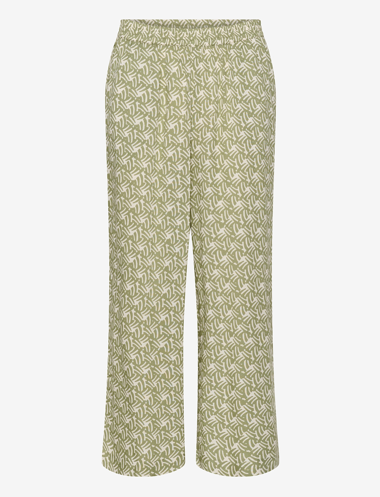 Kaffe - KAsanne Pants - culottes - oli green / chalk print - 1