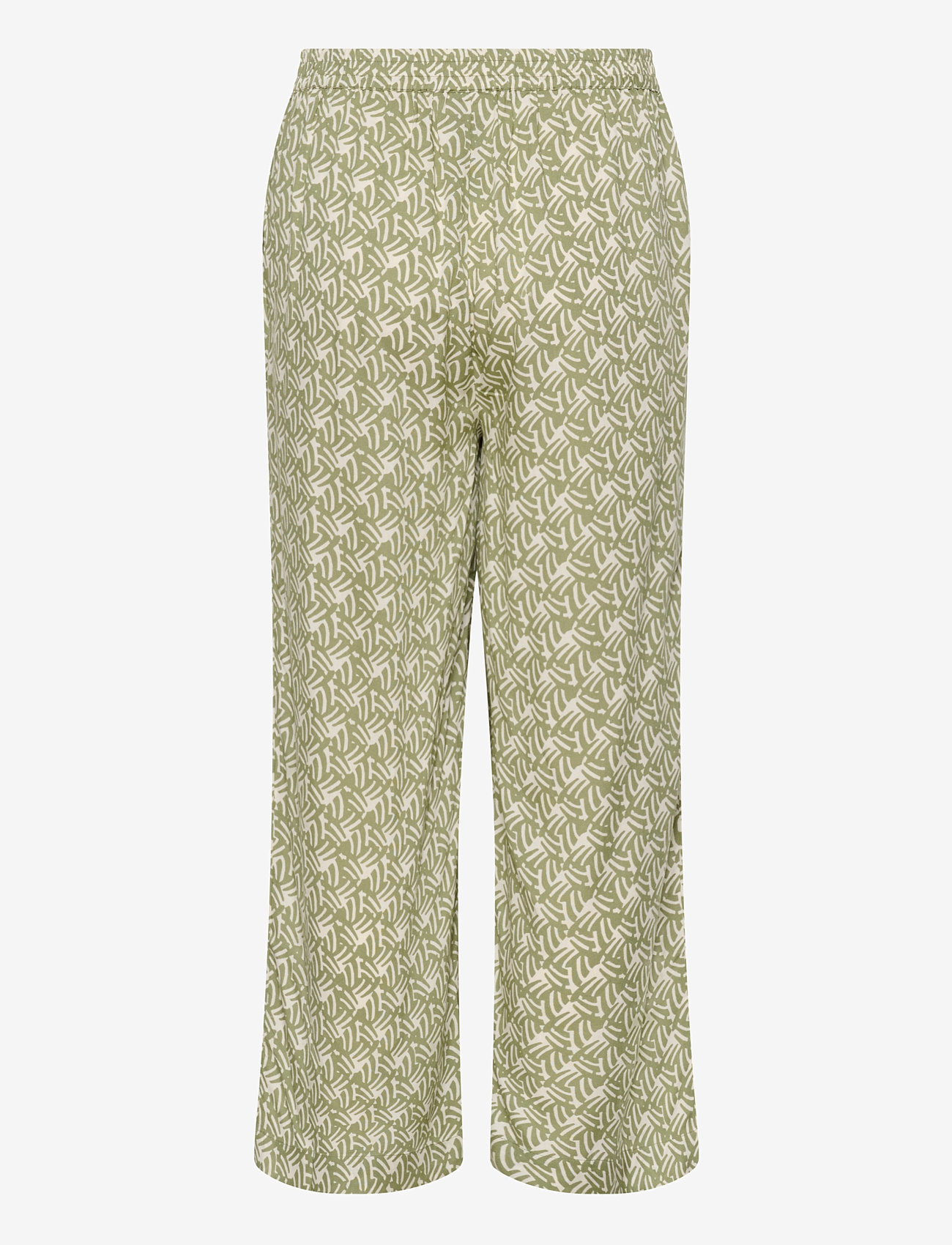 Kaffe - KAsanne Pants - culottes - oli green / chalk print - 2