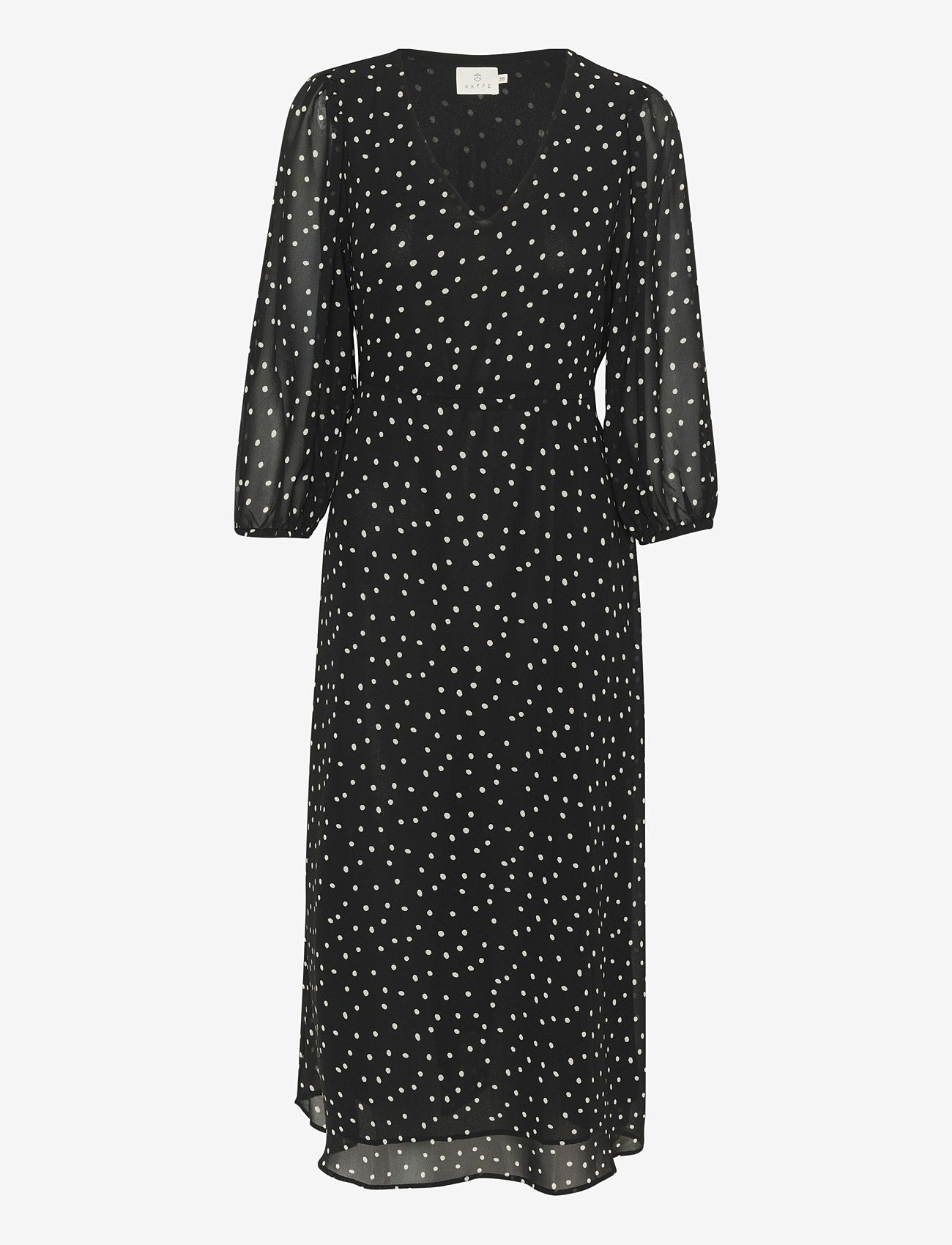 Kaffe - KAsally Dress - midikleidid - black/white dot - 0
