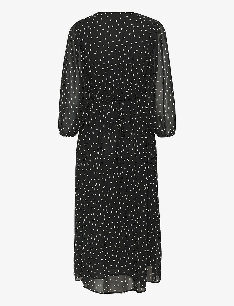 Kaffe - KAsally Dress - midiklänningar - black/white dot - 2