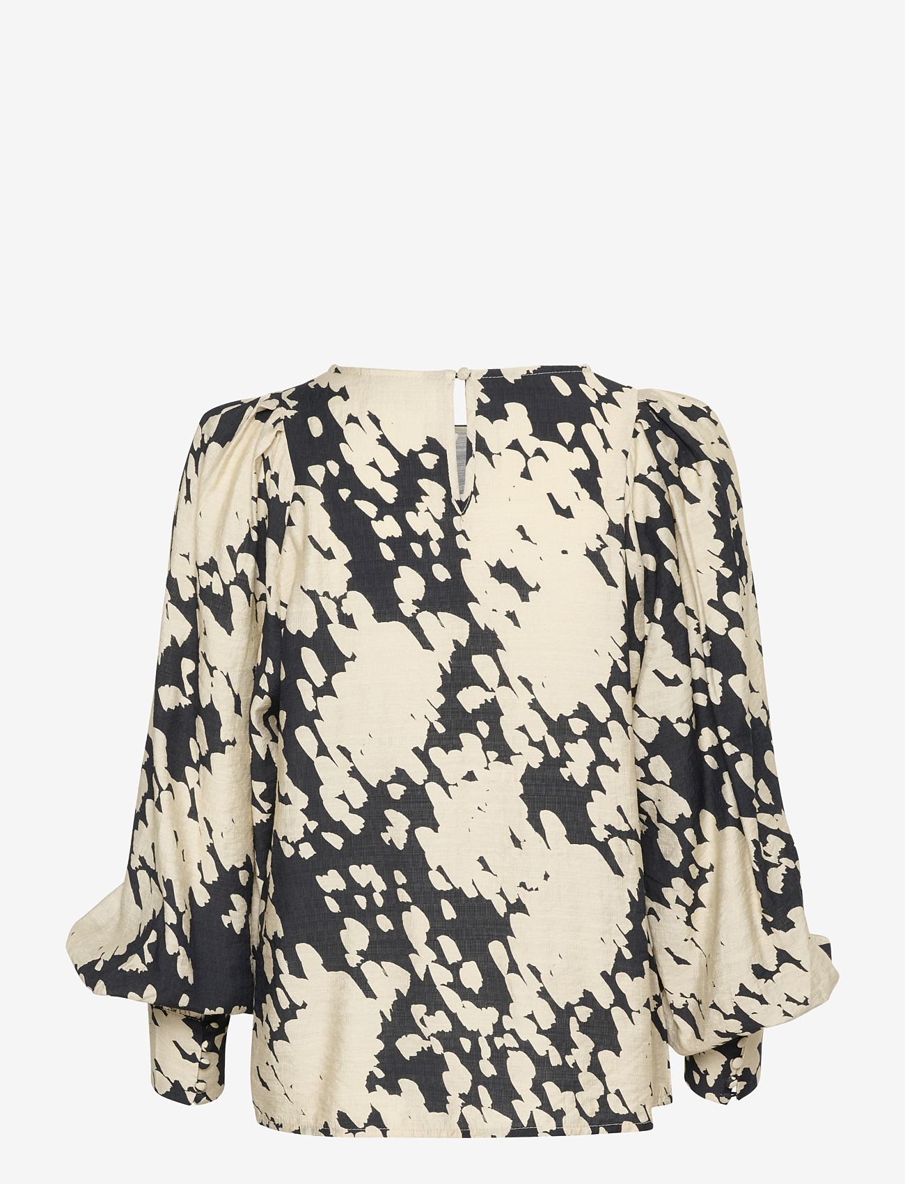 Kaffe - KAlouise Blouse - pikkade varrukatega pluusid - black/sand graphic cloud - 1