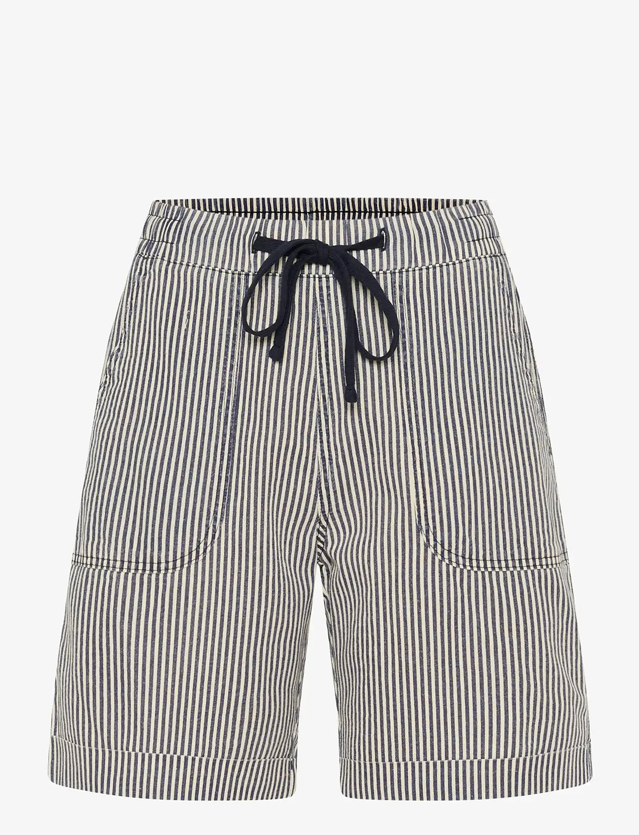 Kaffe - KAnaya Striped Shorts - casual shorts - midnight/white stripe - 1