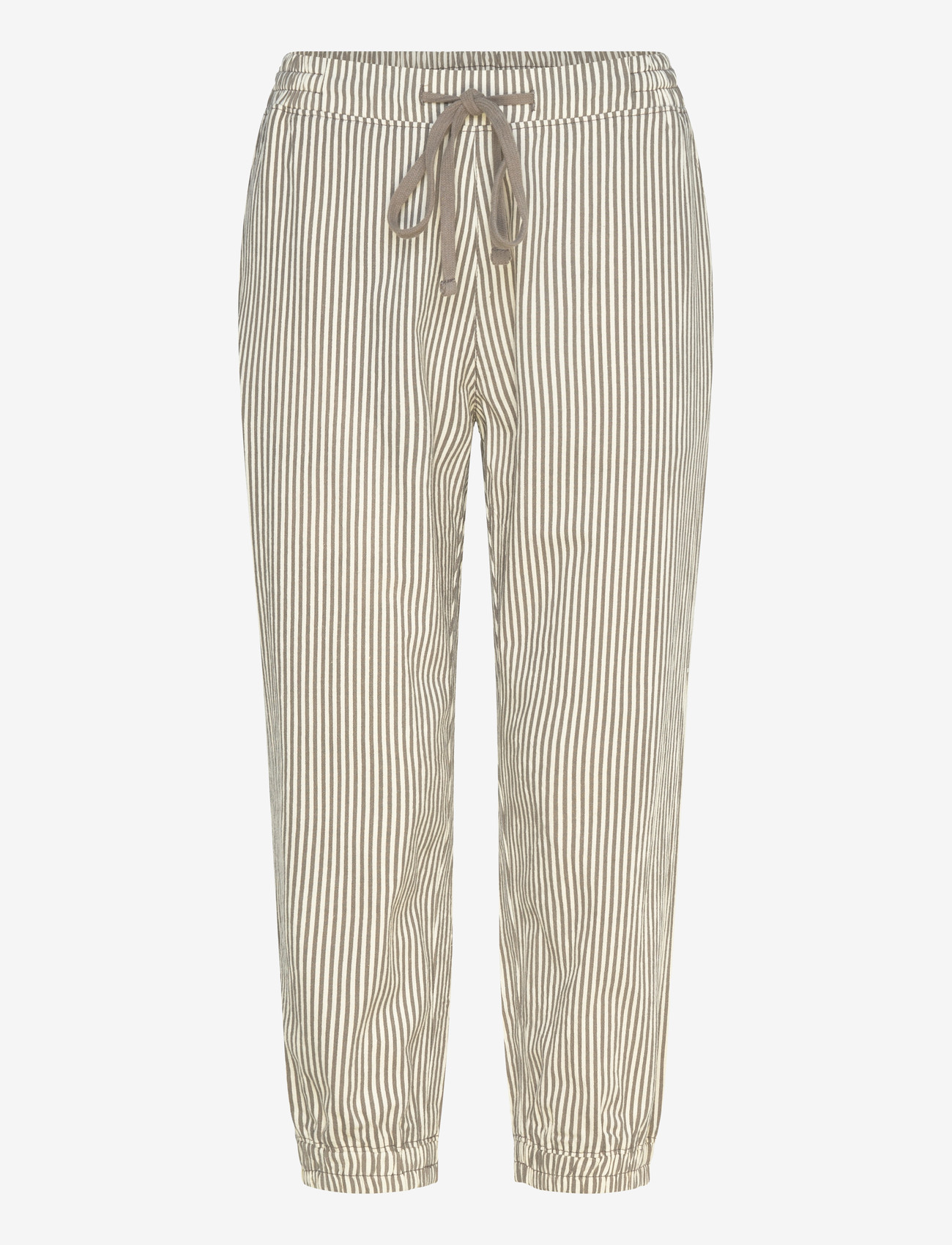 Kaffe - KAnaya Striped Capri Pants - jogginghosen - brindle / turtledove stripe - 1