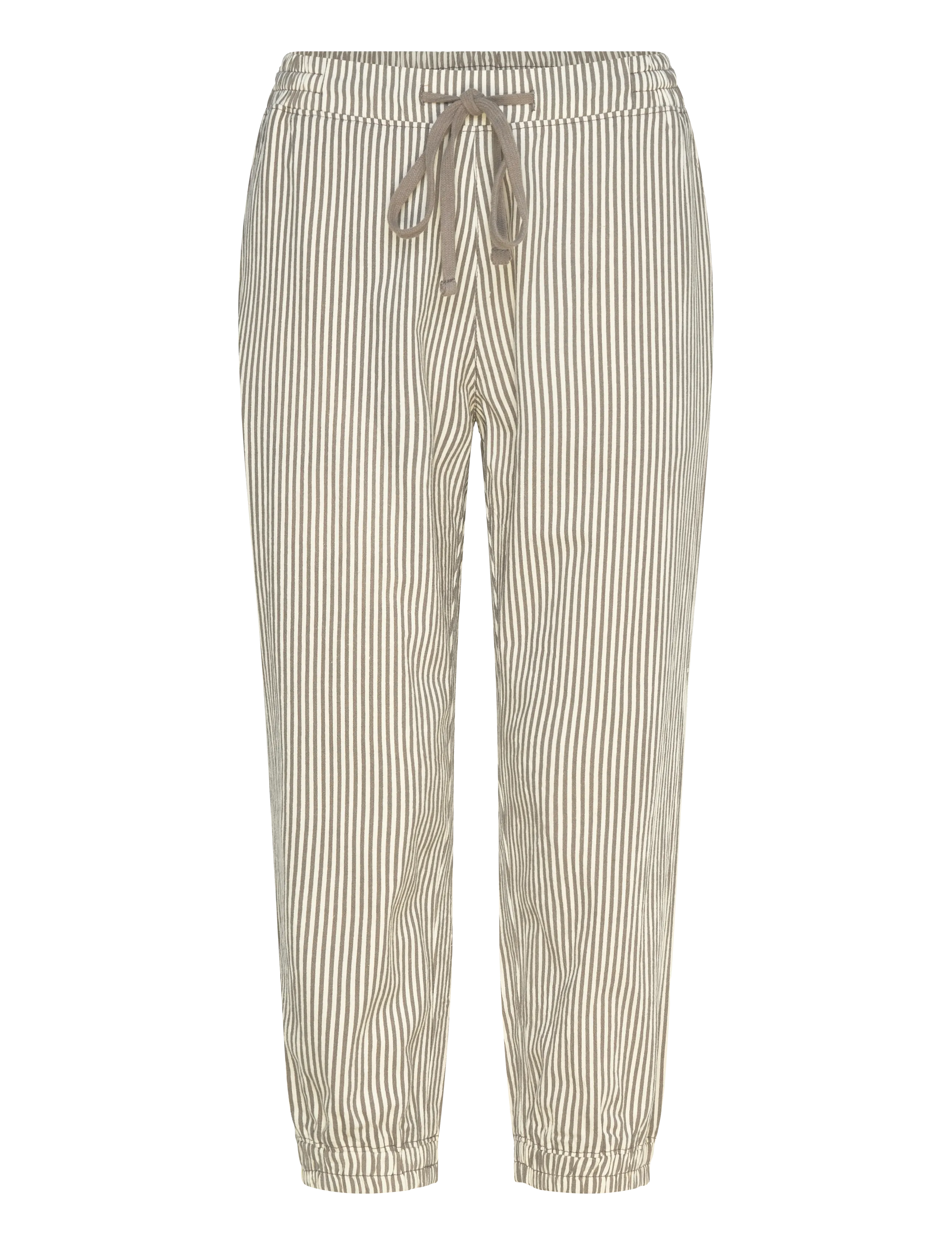 Kaffe KAnaya Striped Capri Pants - BACK TO WORK - BRINDLE / TURTLEDOVE STRIPE / beige