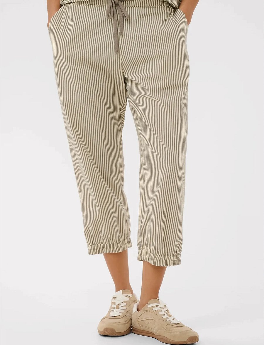 Kaffe - KAnaya Striped Capri Pants - caprihose - brindle / turtledove stripe - 0