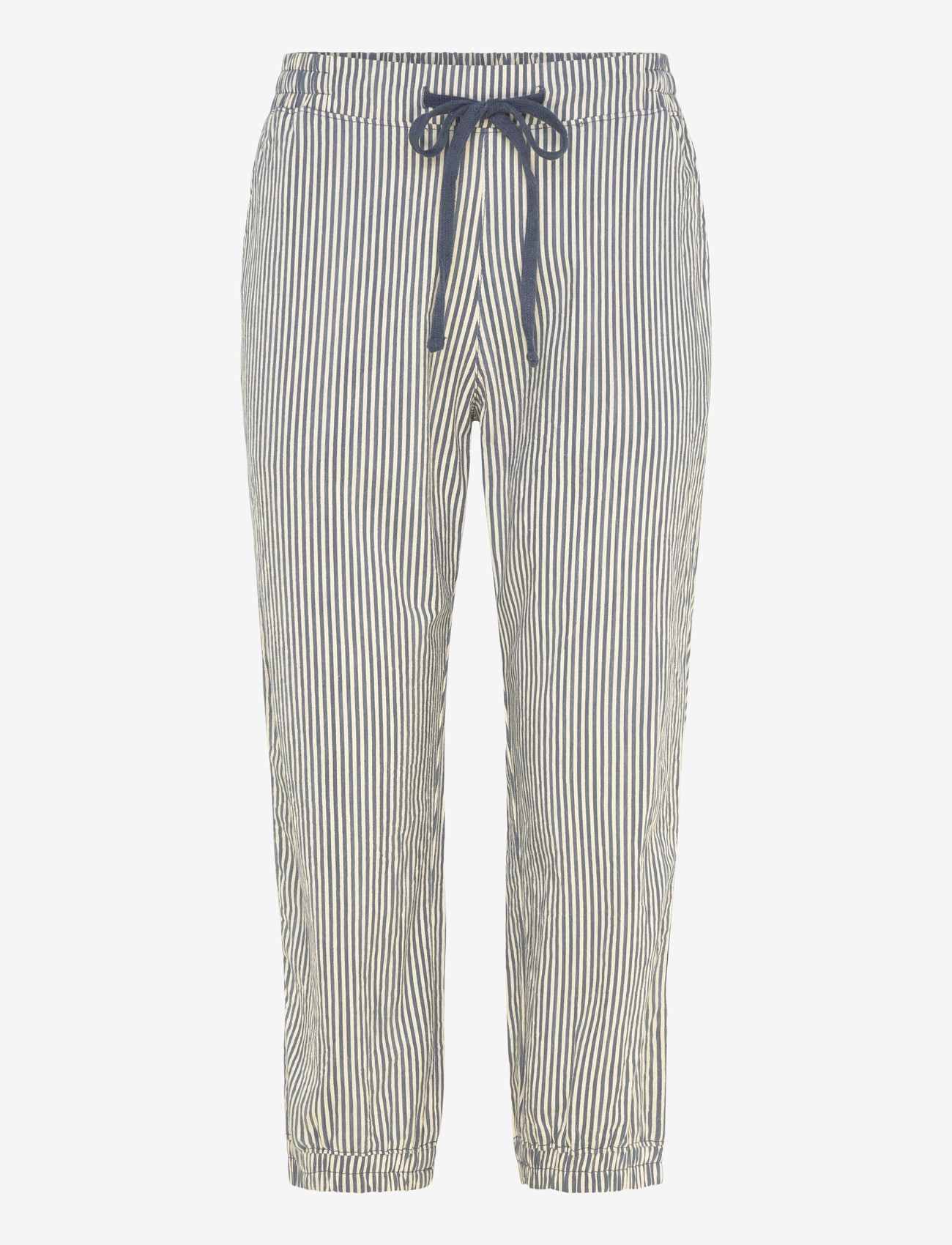 Kaffe - KAnaya Striped Capri Pants - joggersid - midnight/white stripe - 1