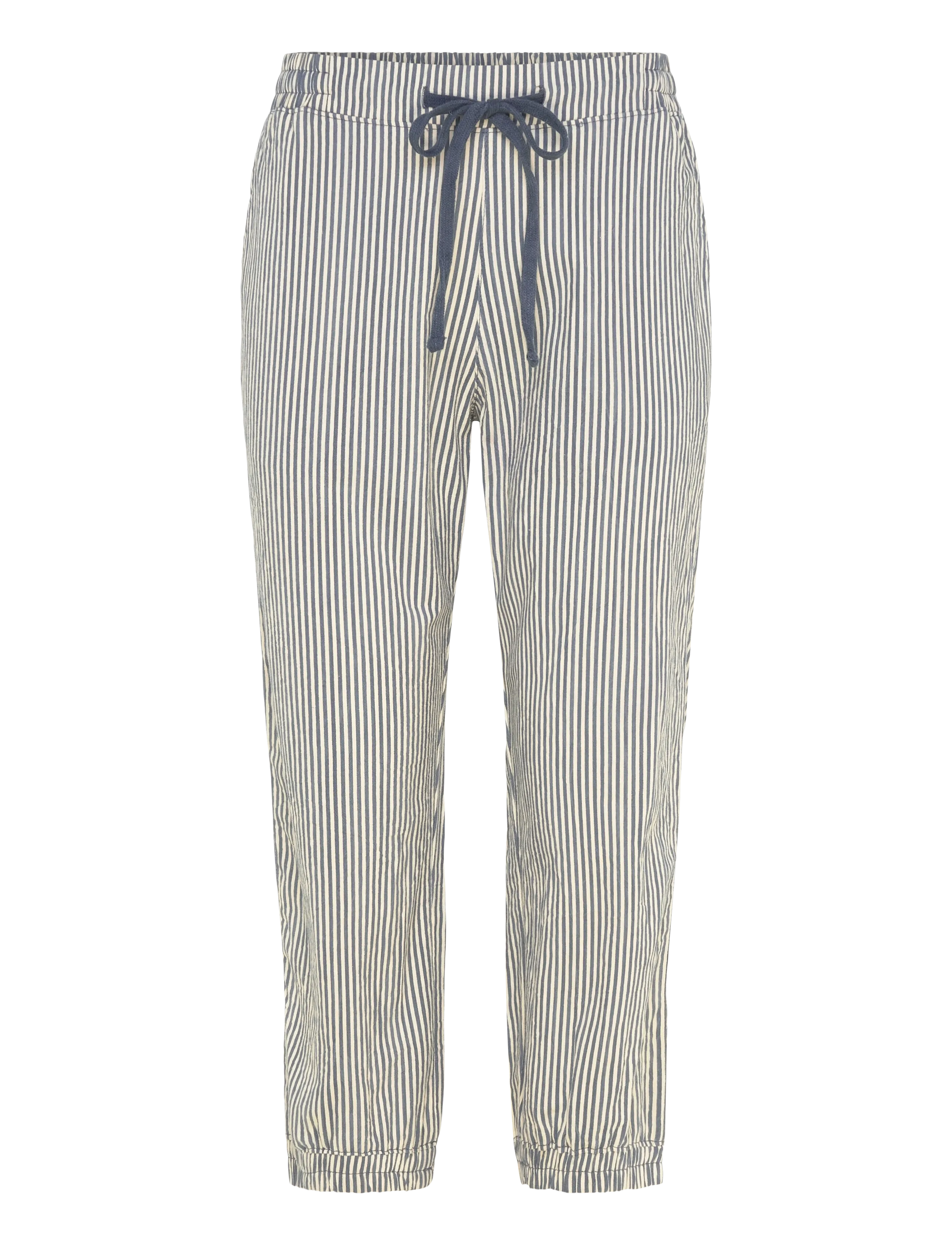 Kaffe KAnaya Striped Capri Pants - Kapripüksid - MIDNIGHT/WHITE STRIPE / blue