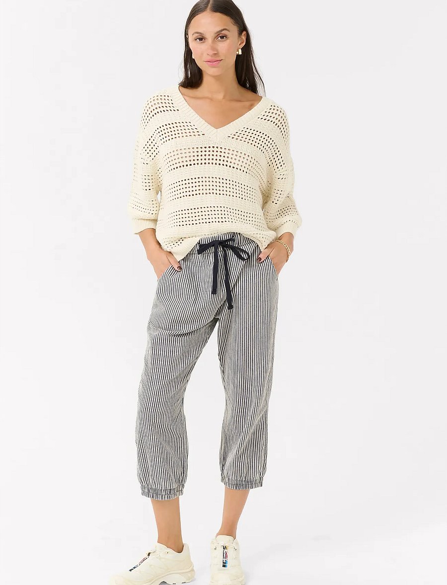 Kaffe - KAnaya Striped Capri Pants - caprihose - midnight/white stripe - 3
