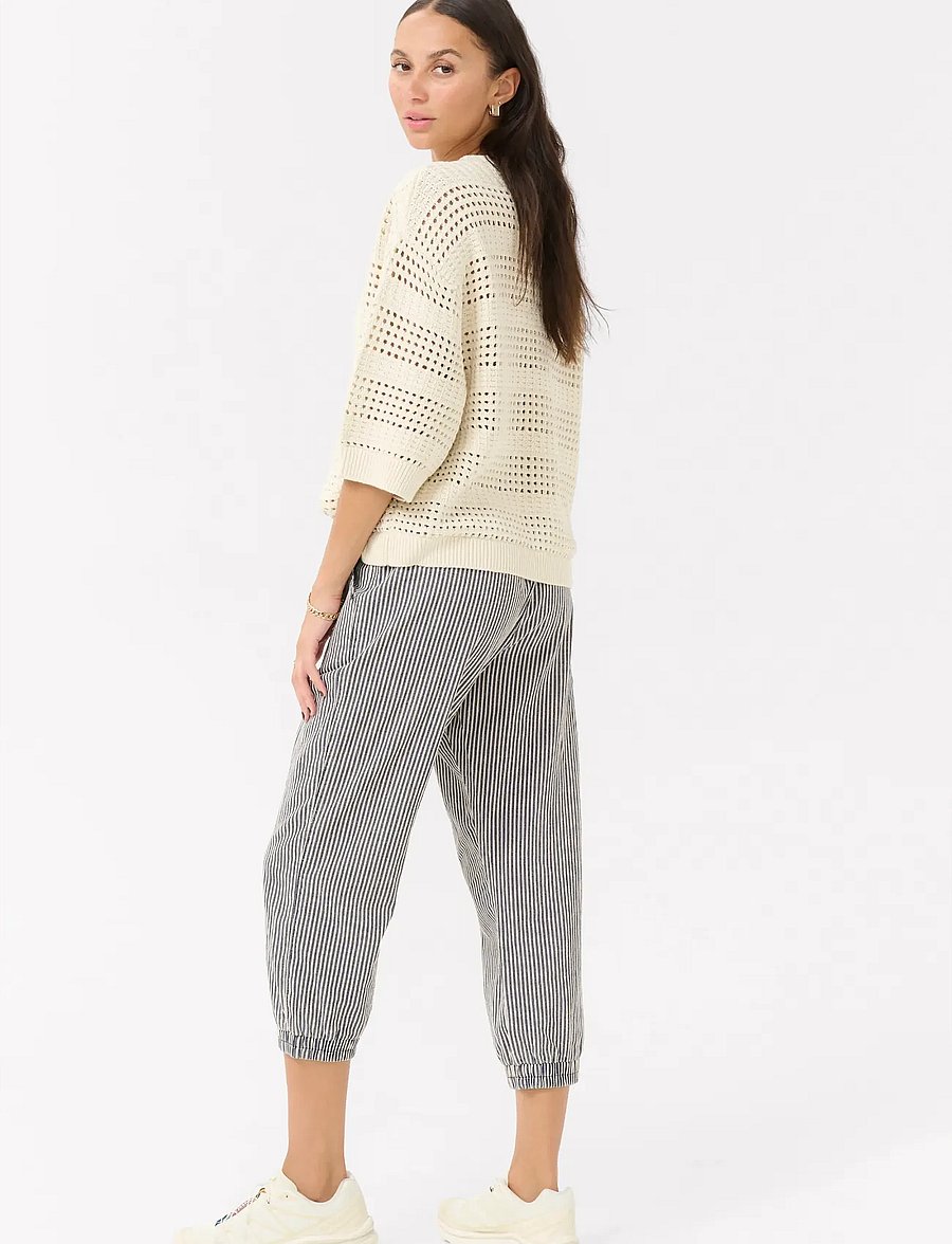 Kaffe - KAnaya Striped Capri Pants - caprihose - midnight/white stripe - 4