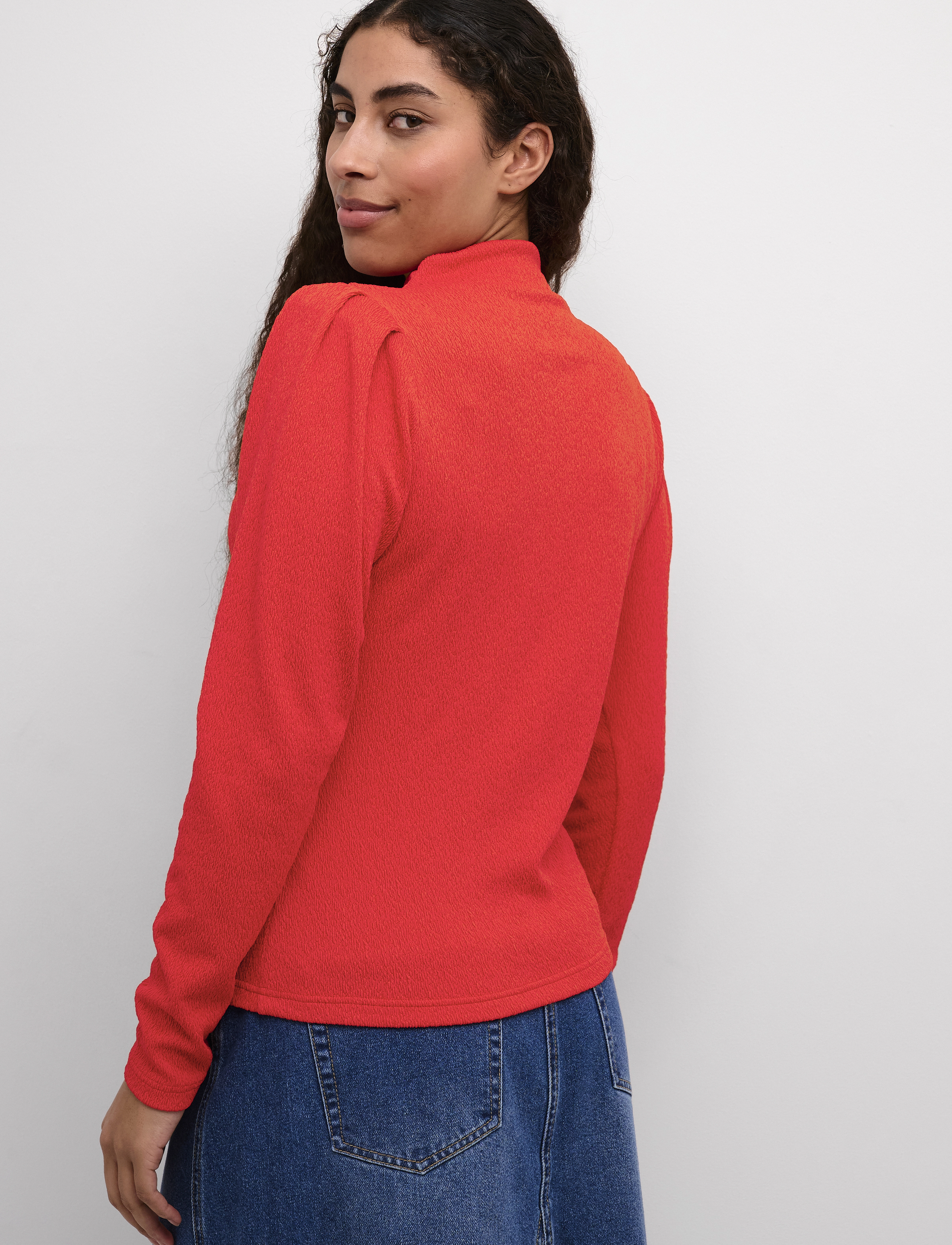 Kaffe - KArobin Blouse - langärmlige blusen - fiery red cc. - 4