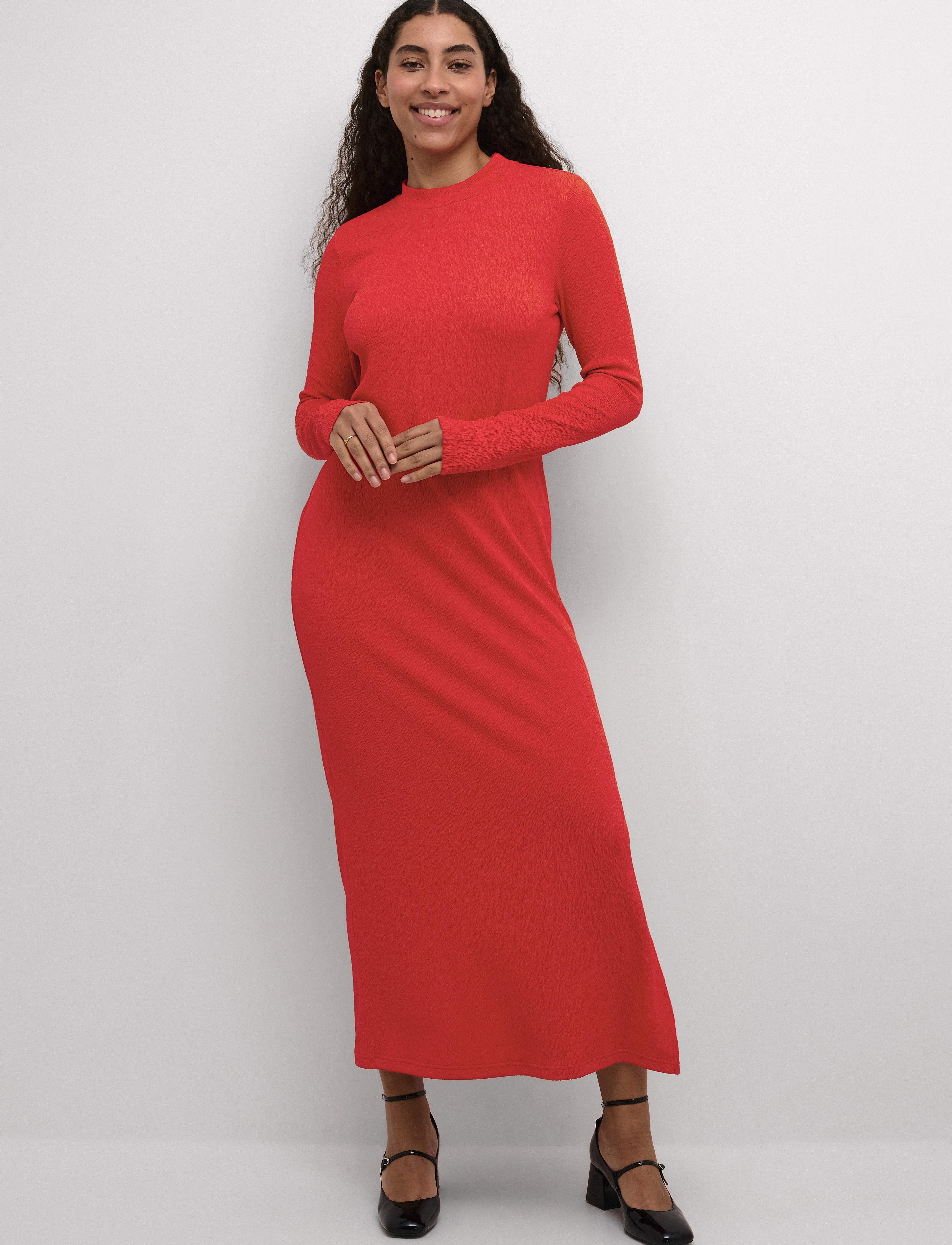Kaffe KArobin Dress - Kjoler - FIERY RED CC. / red