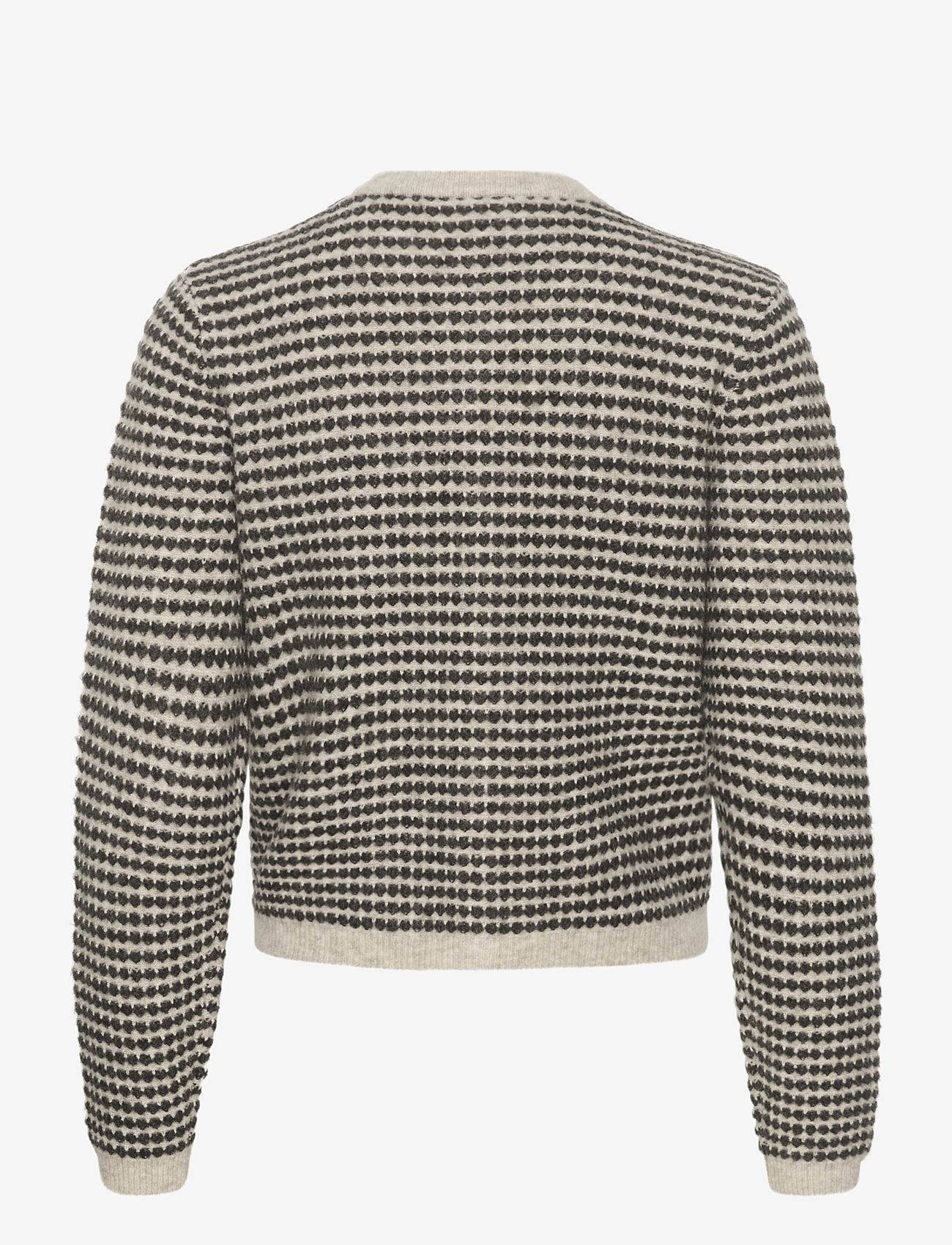 Kaffe - KAellery Knit Cardigan - cardigans - feather gray/ black structure - 2