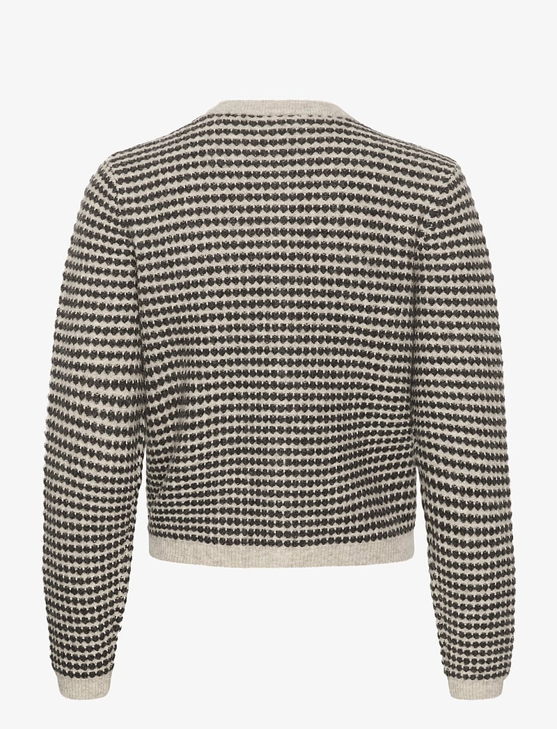 Kaffe - KAellery Knit Cardigan - cardigans - feather gray/ black structure - 2