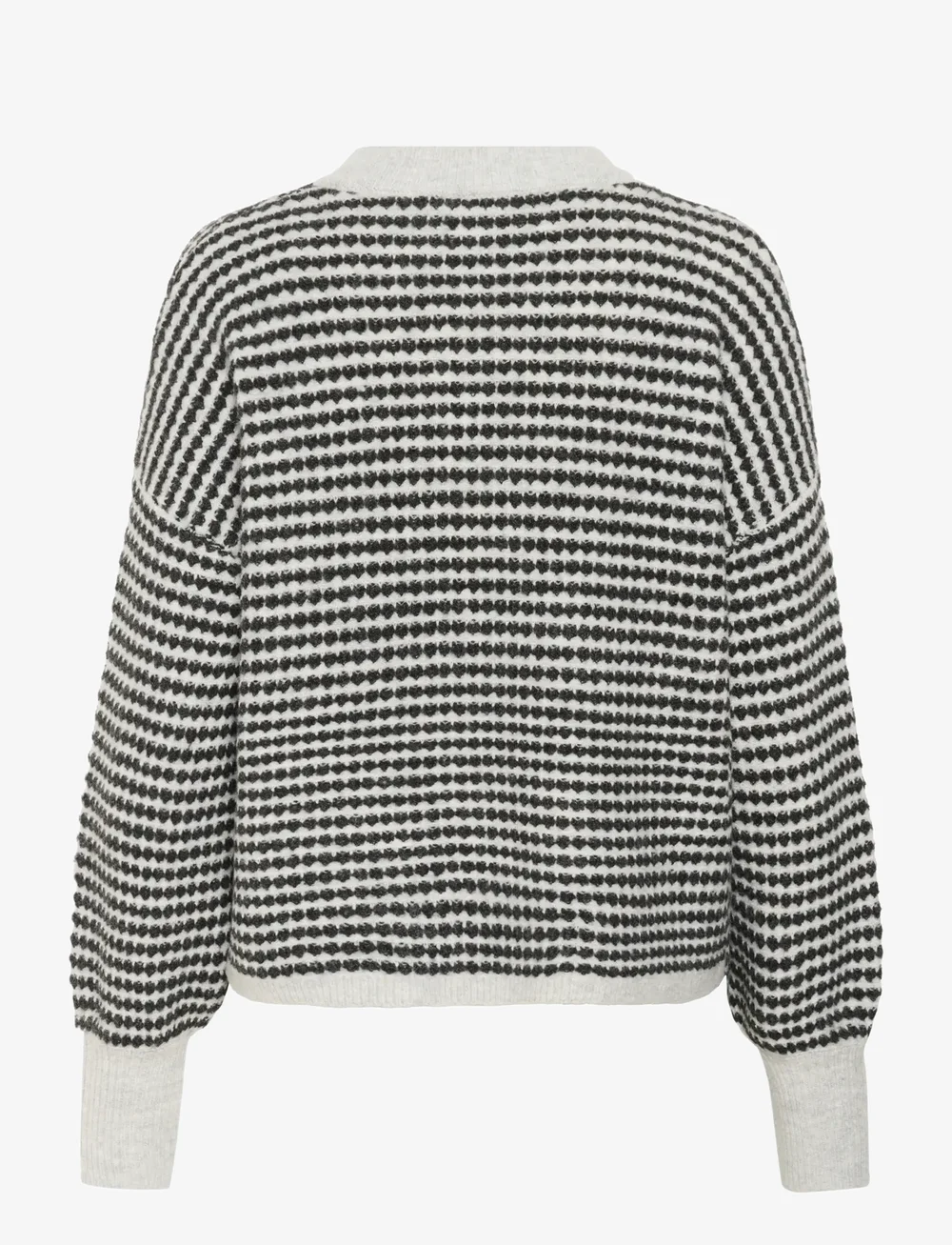 Kaffe - KAellery Knit Pullover - pullover - light grey m./black structure - 2