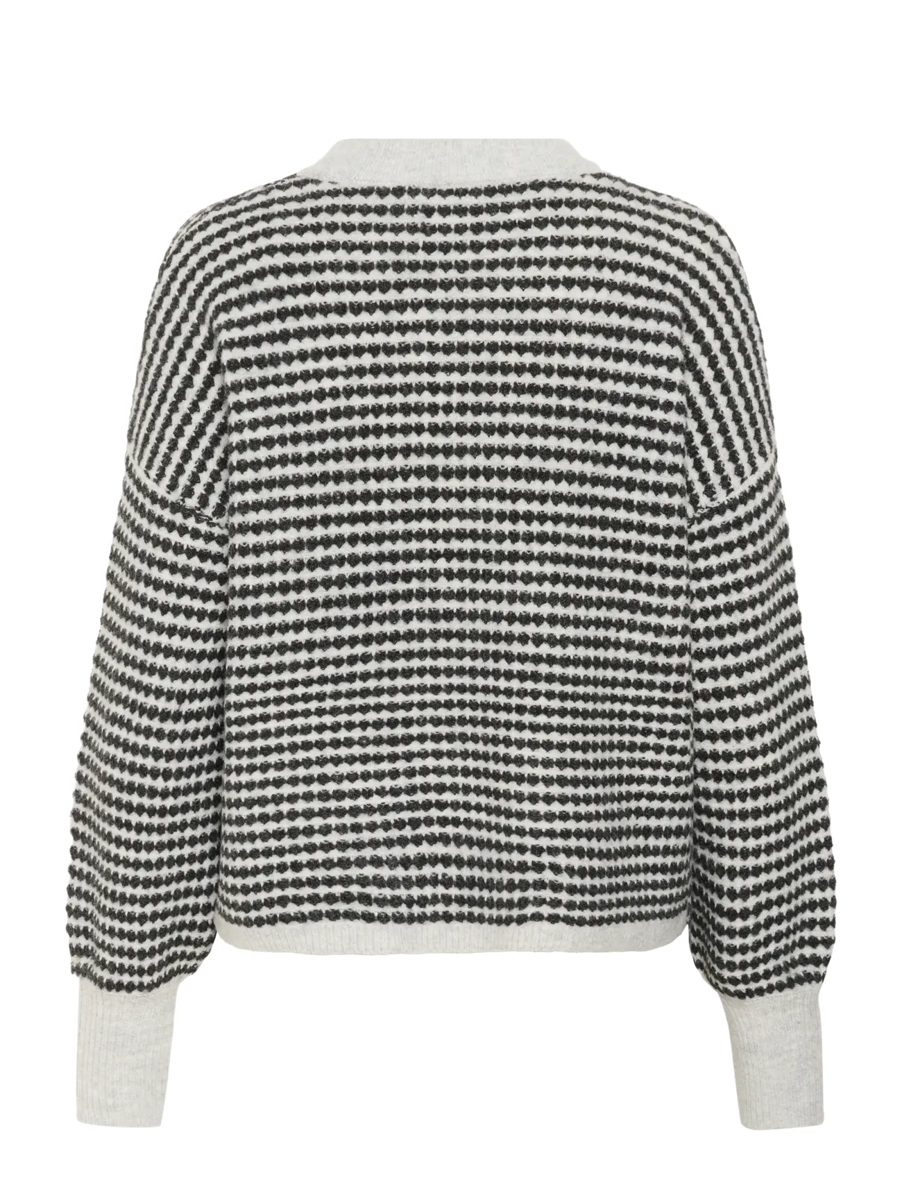 Kaffe - KAellery Knit Pullover - pullover - light grey m./black structure - 2