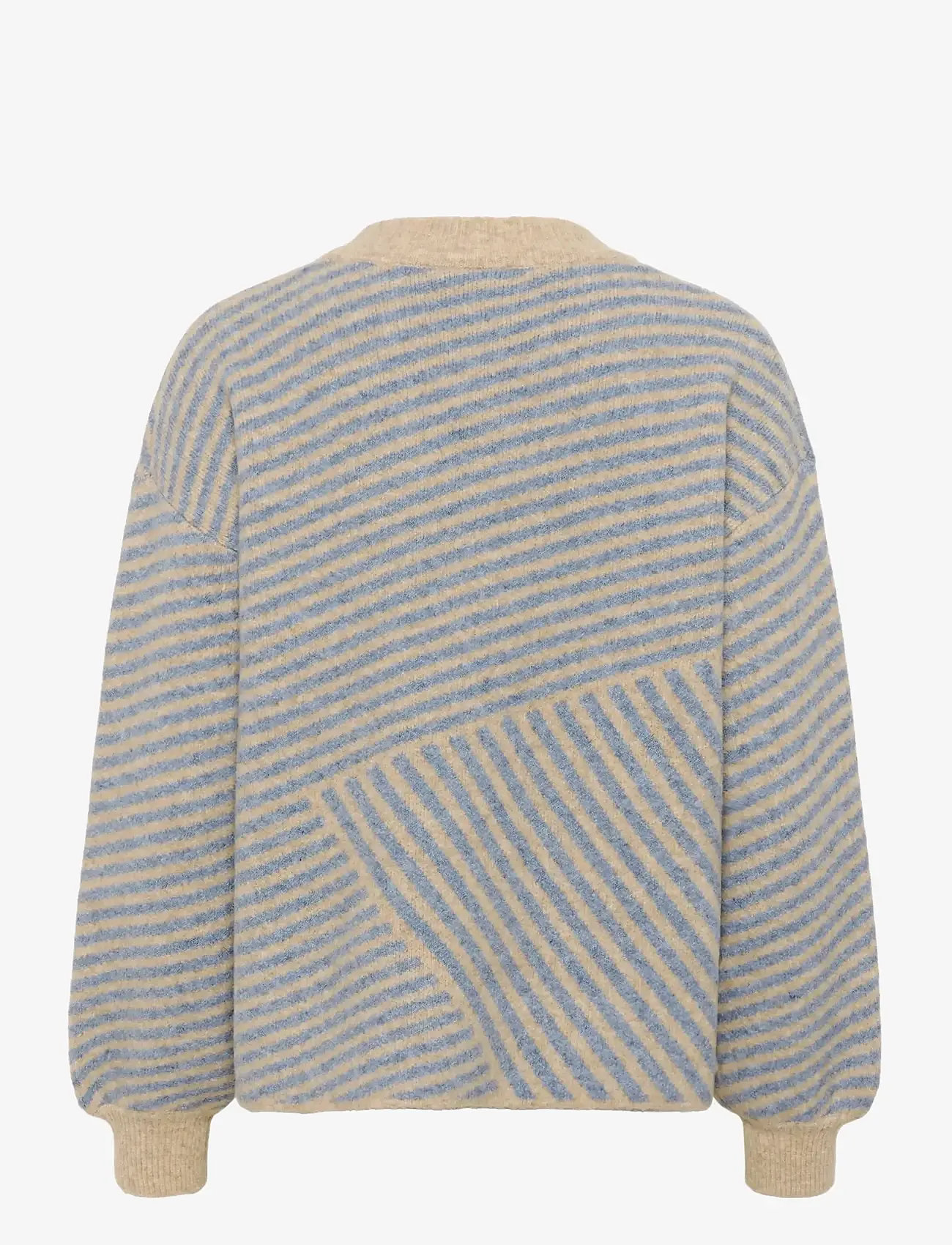 Kaffe - KAverana Knit Pullover - herbstliche kleidung - feather grey mel/windward blue - 1