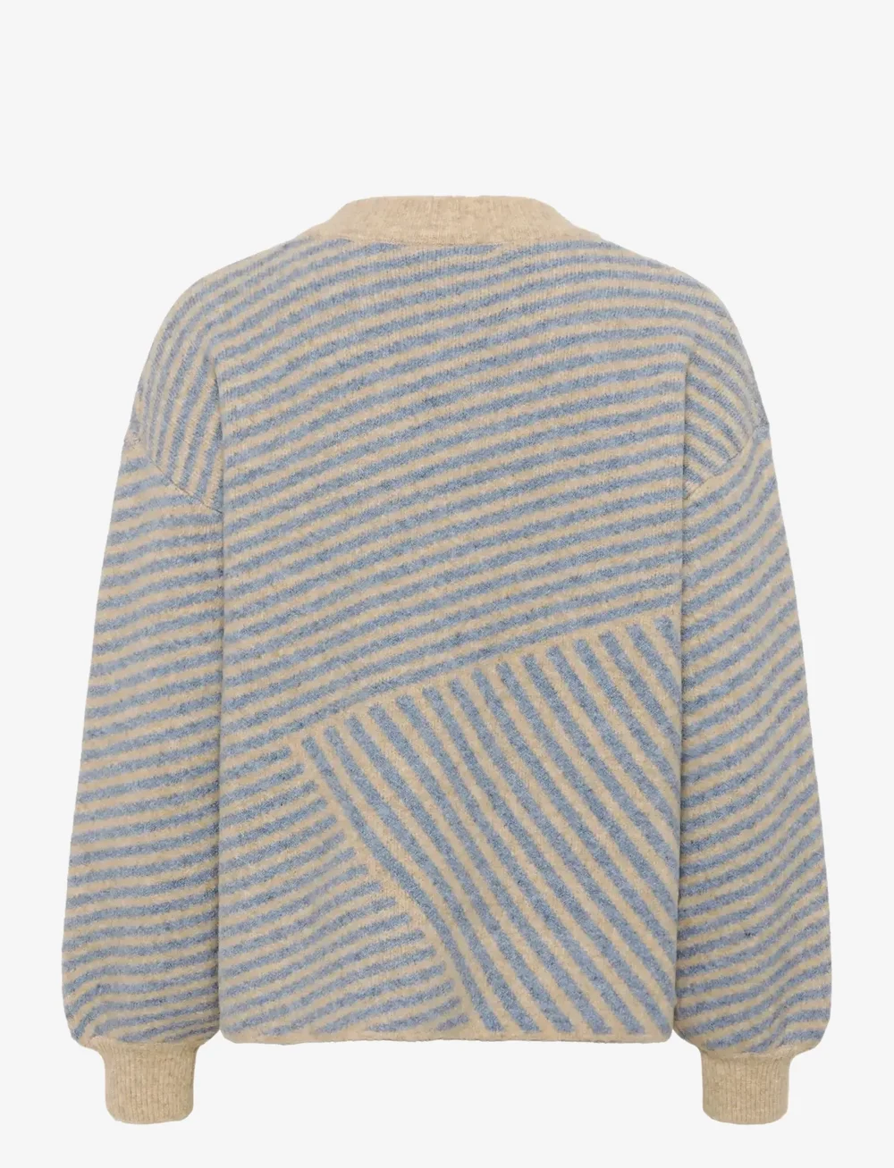 Kaffe - KAverana Knit Pullover - striktrøjer - feather grey mel/windward blue - 2