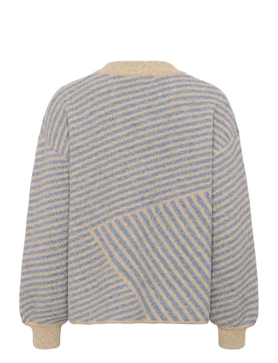 Kaffe - KAverana Knit Pullover - pullover - feather grey mel/windward blue - 2