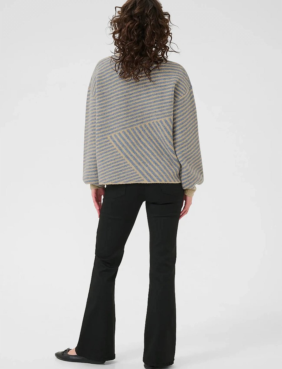 Kaffe - KAverana Knit Pullover - pullover - feather grey mel/windward blue - 4